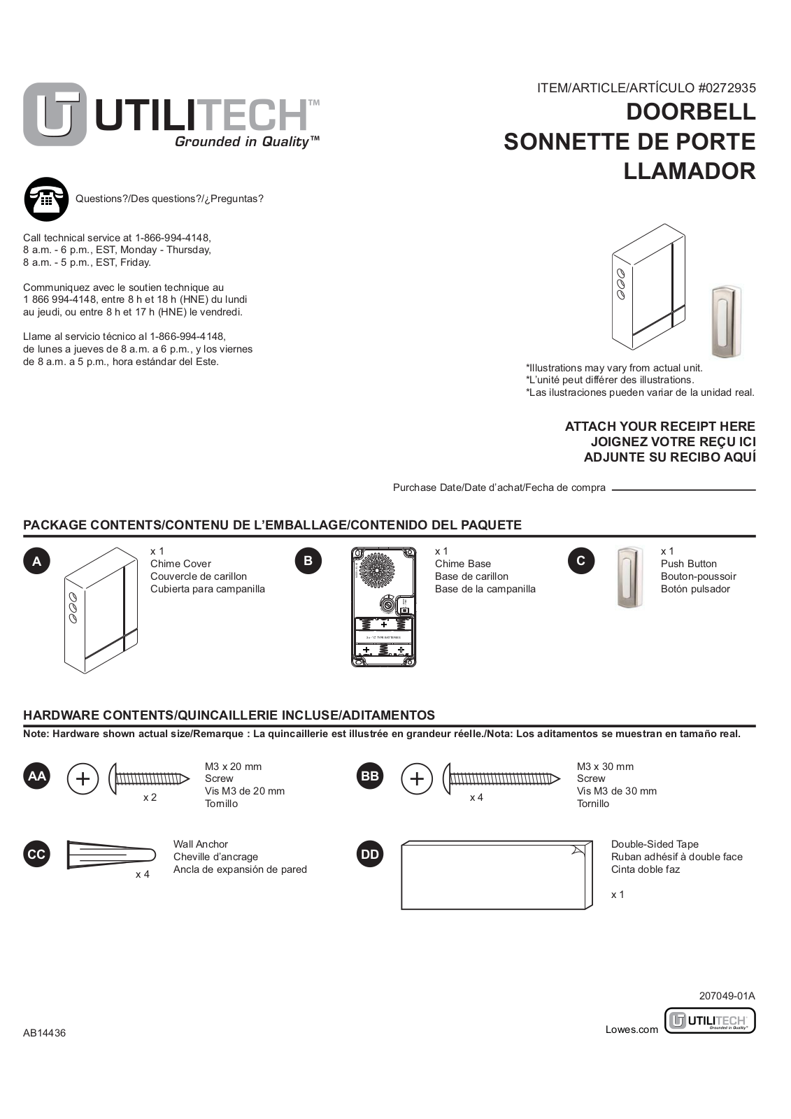 HeathCo WLTX103 User Manual