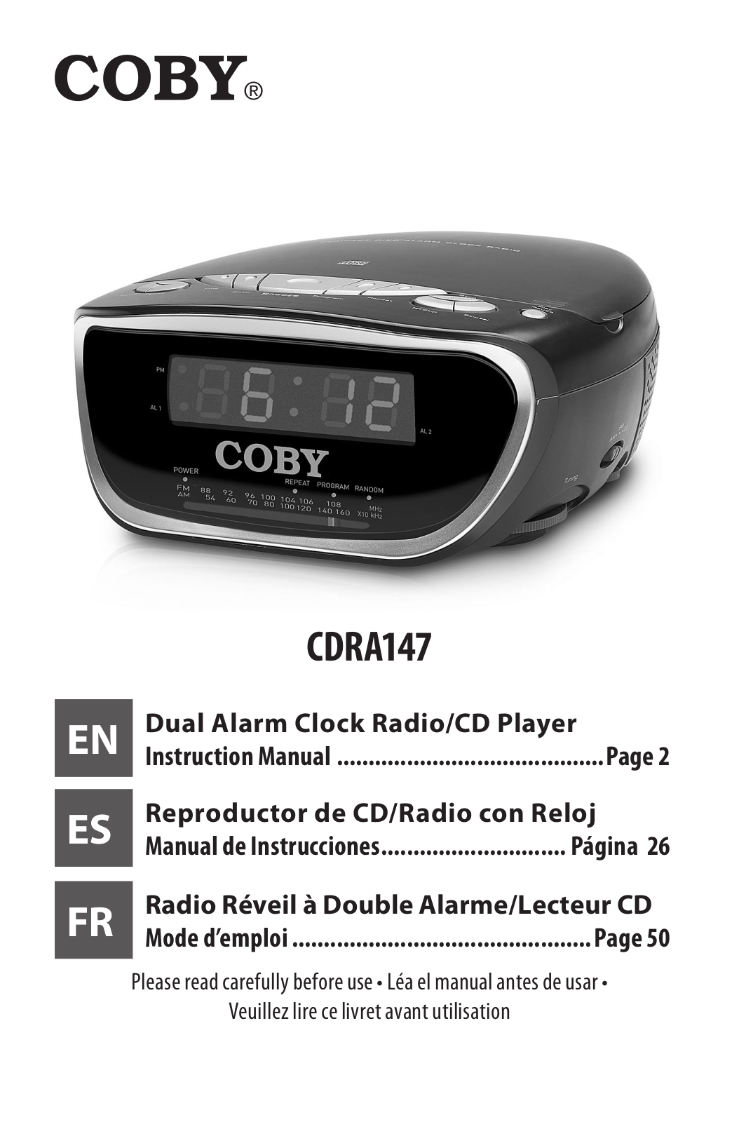 COBY CDRA147 User Manual