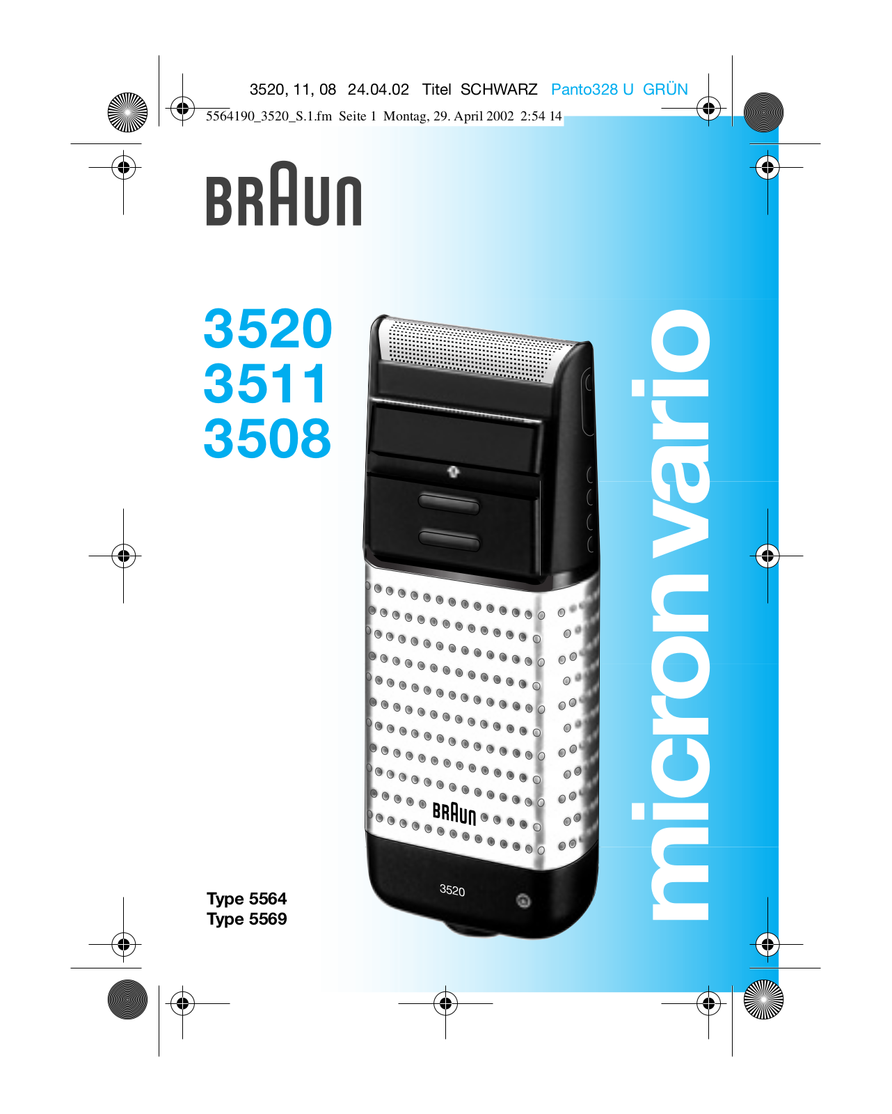 BRAUN 3520 User Manual