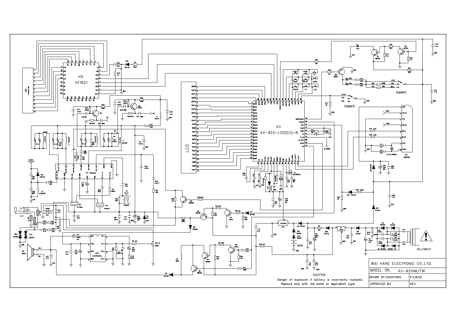 Vitek AV-931AF Circuit diagrams