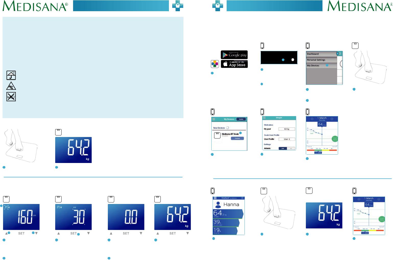 Medisana BS 430 CONNECT, BS 440 CONNECT Quick Start Guide