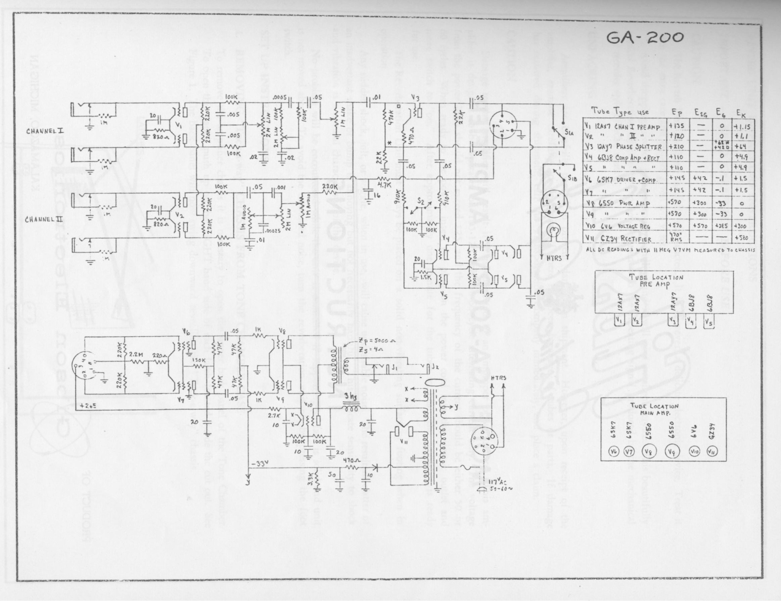 Gibson ga200 schematic