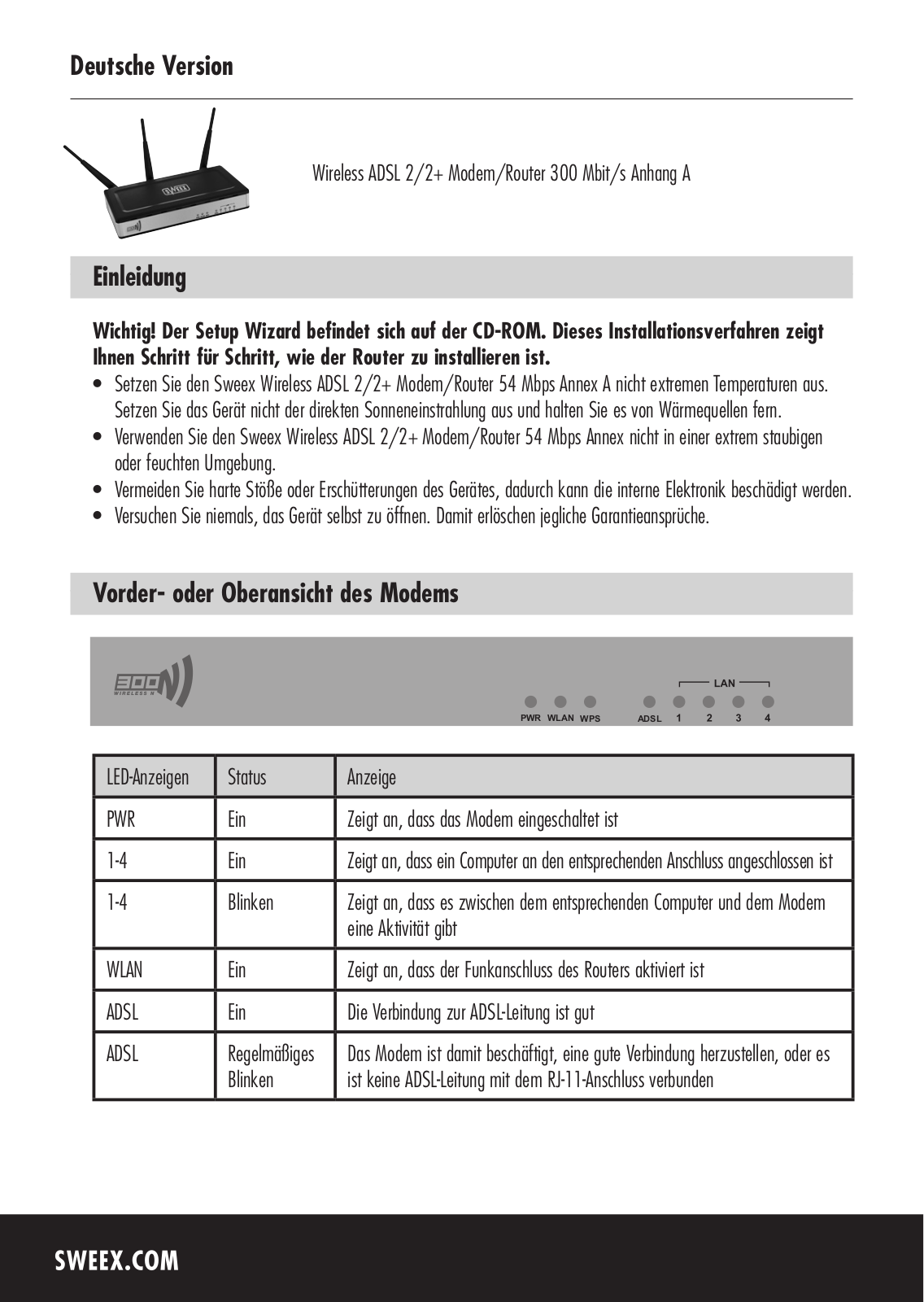 Sweex MO300 QUICK START GUIDE