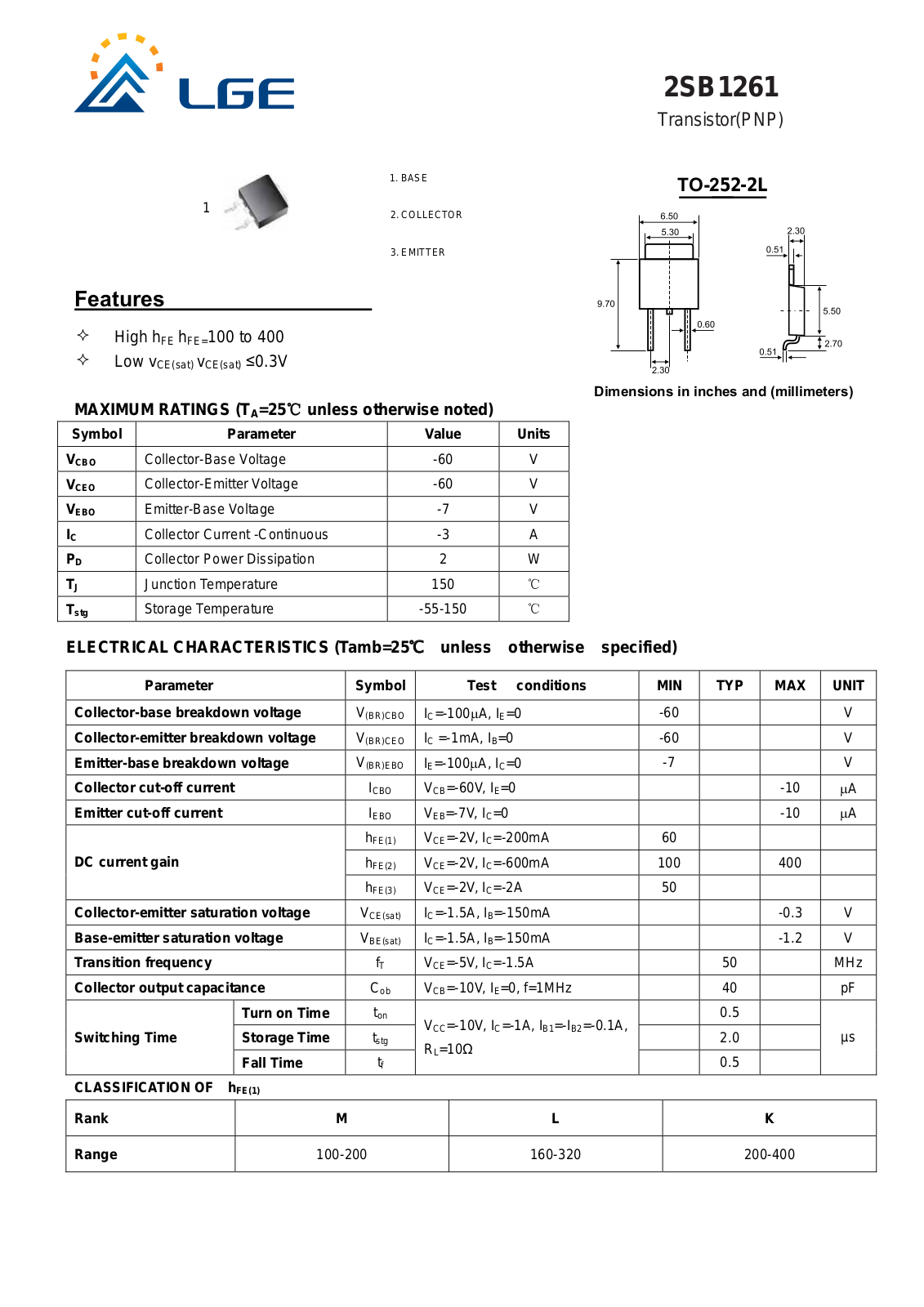 LG 2sb1261 Datasheet - ManualMachine.com