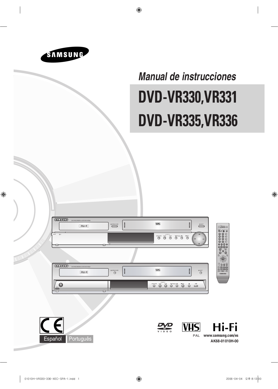 Samsung DVD-VR331, DVD-VR330 User Manual