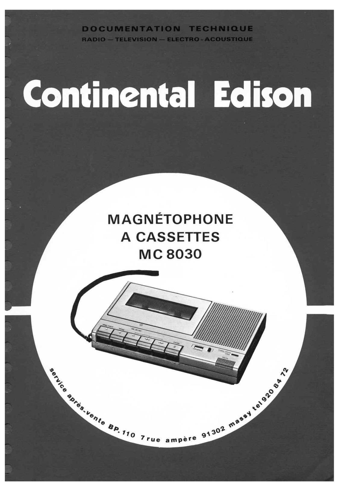 Continental Edison MC-8030 Service Manual