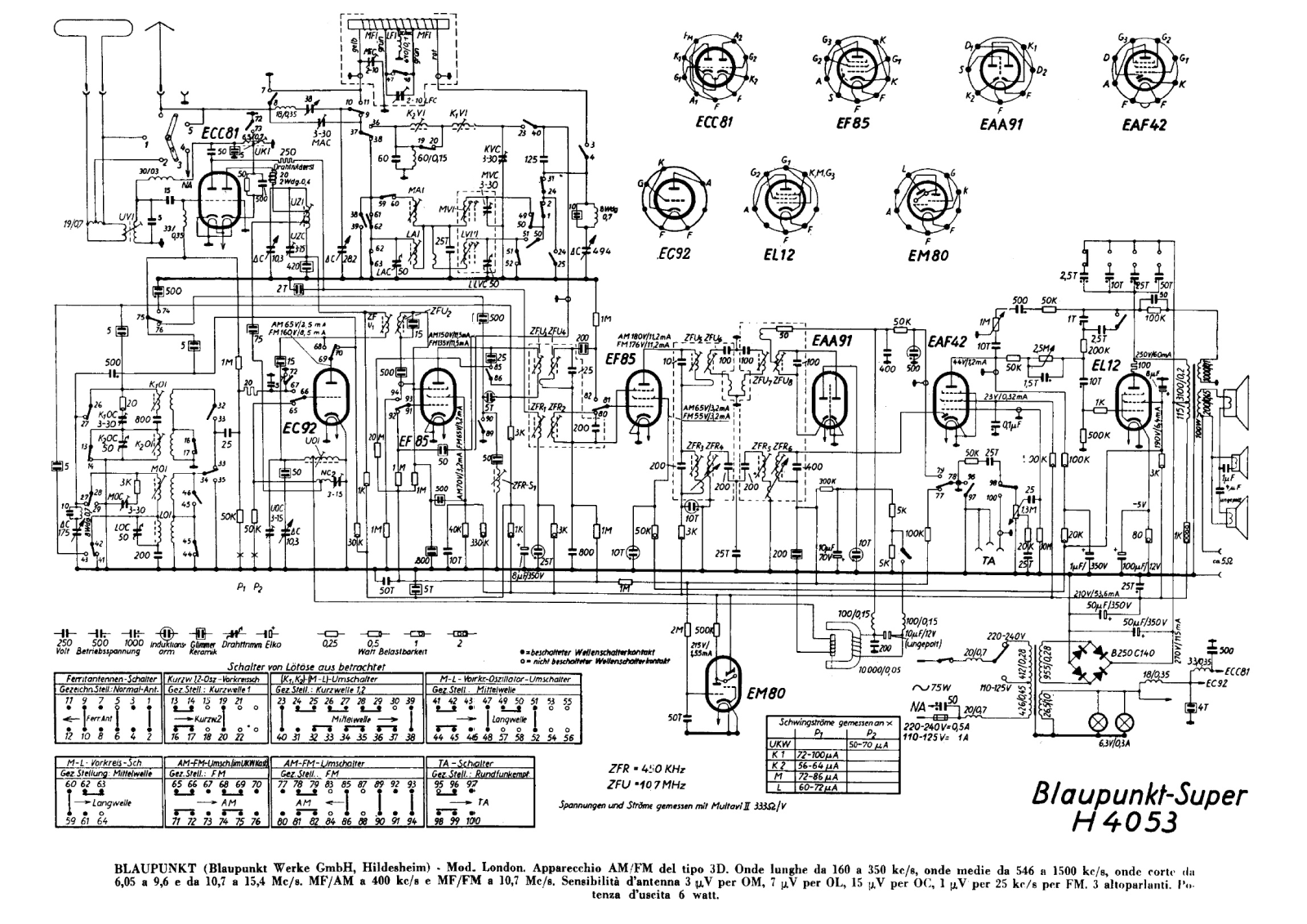 Blaupunkt h4053 schematic