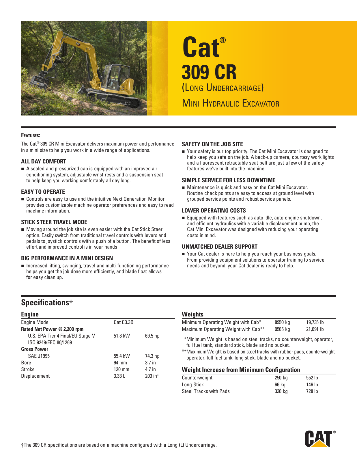 CAT 309 CR User Manual