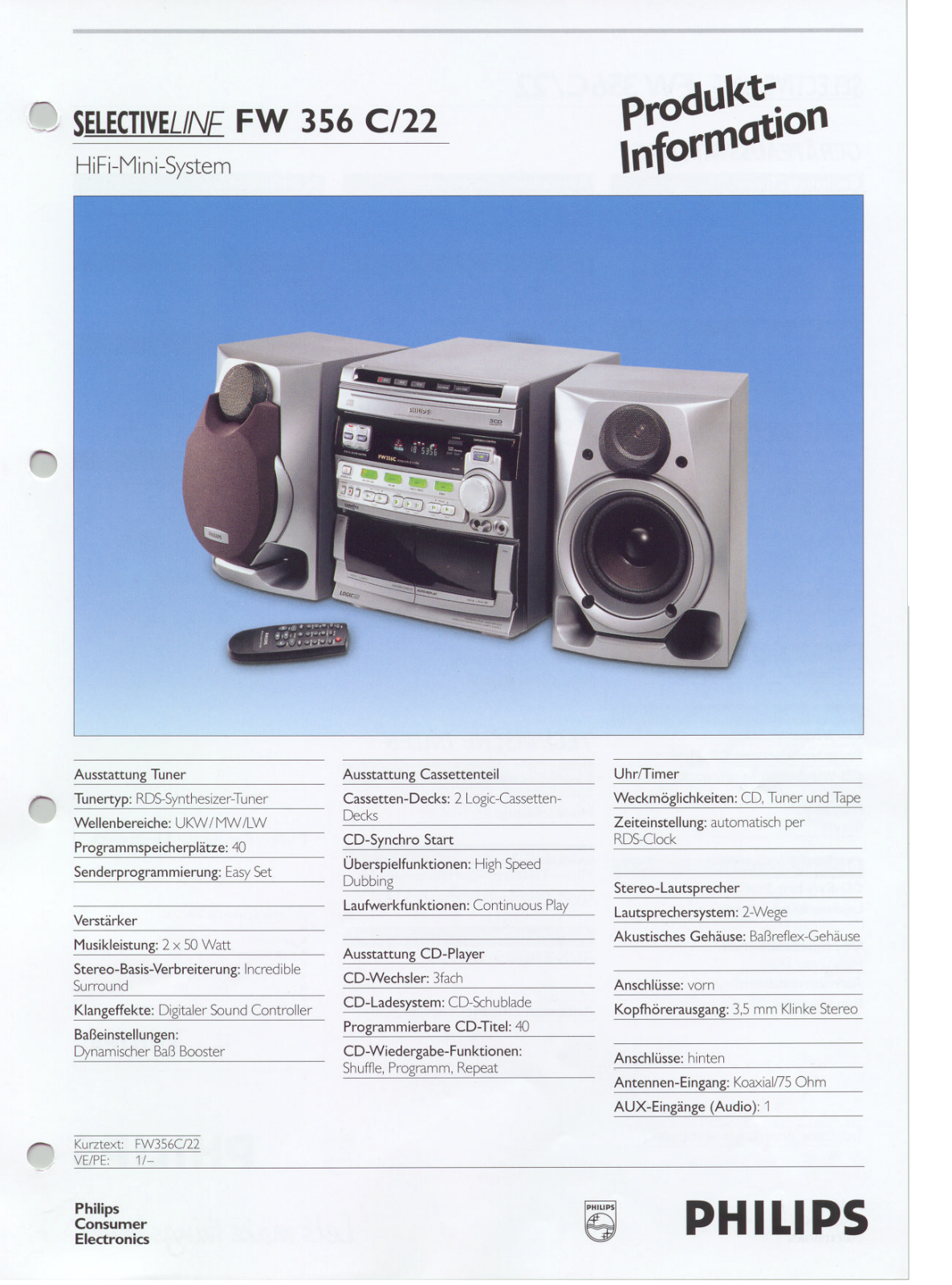 Philips FW356C User Manual