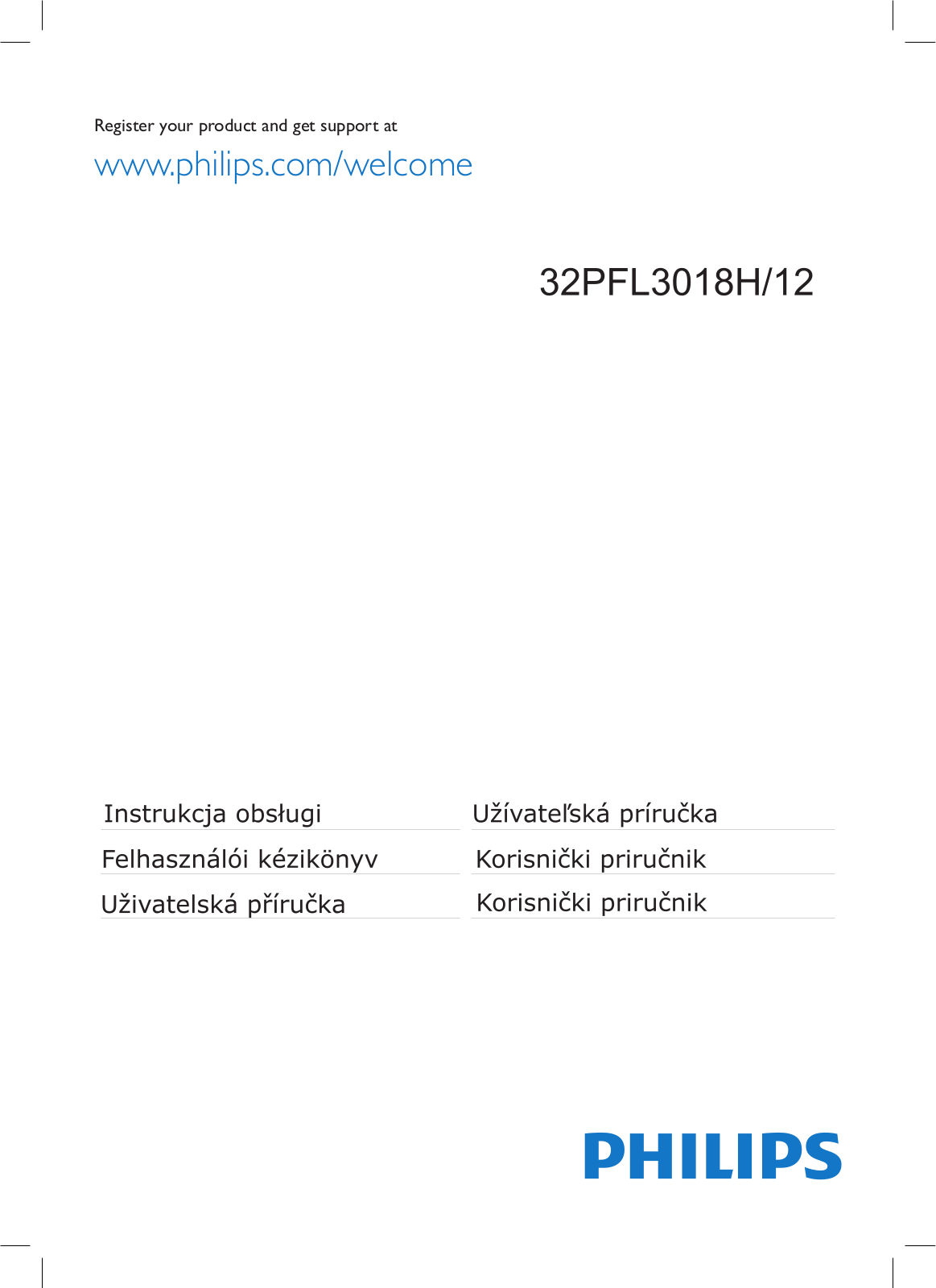 PHILIPS 32PFL3018H User Manual