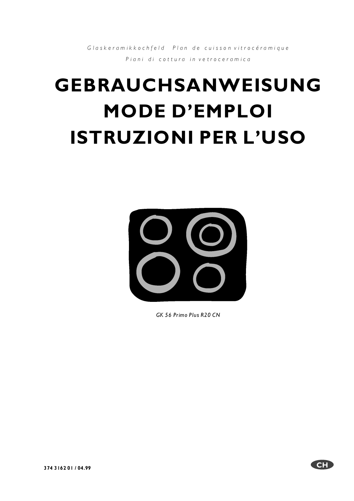 electrolux GK56PRIMOPLUSR20CN User Manual