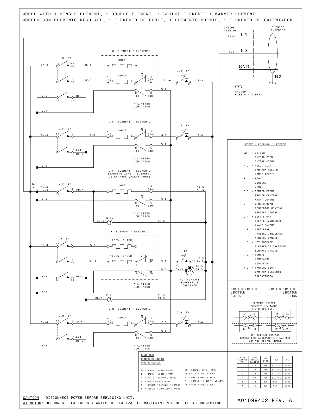 Frigidaire FPEC3677RF Wiring Diagram