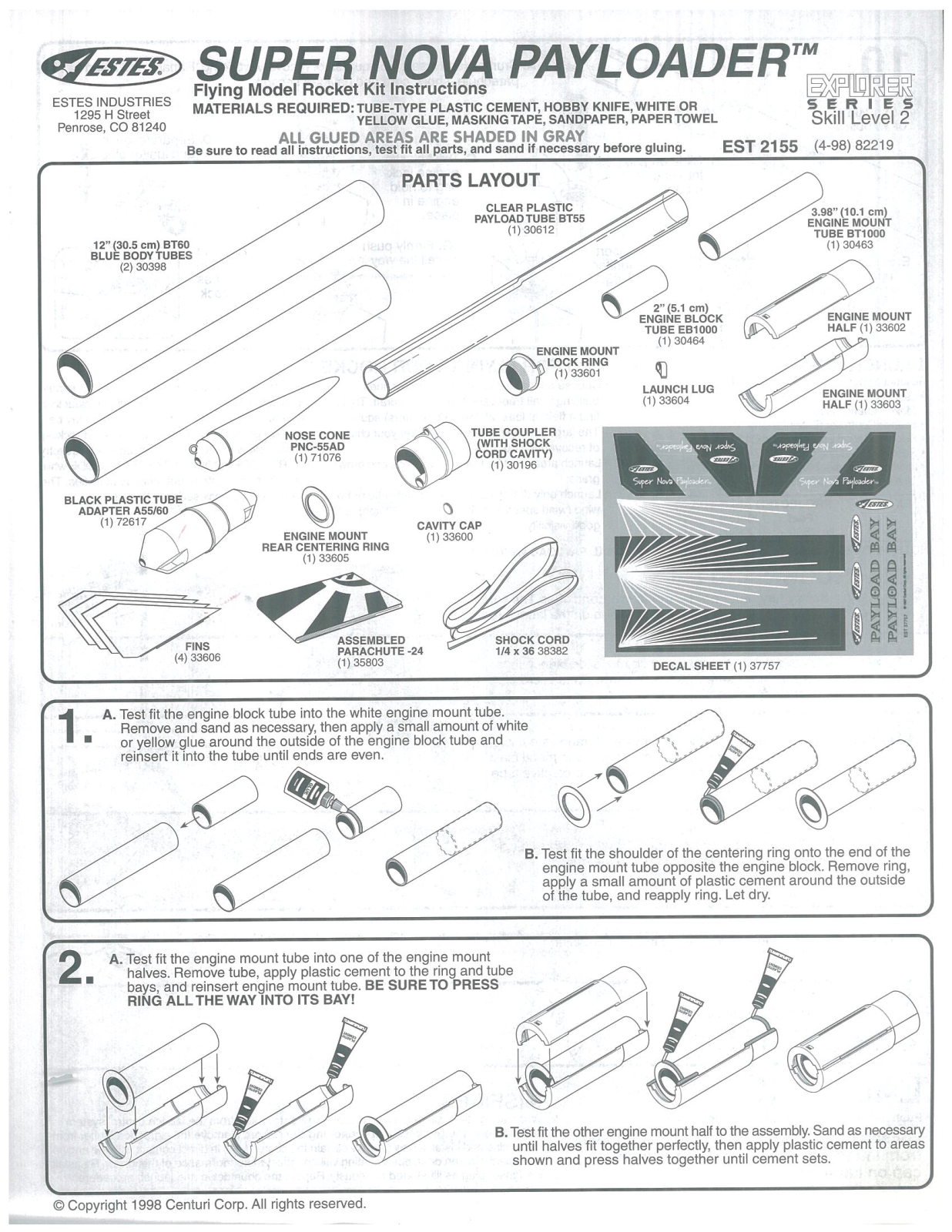 ESTES Super Nova Payloader User Manual