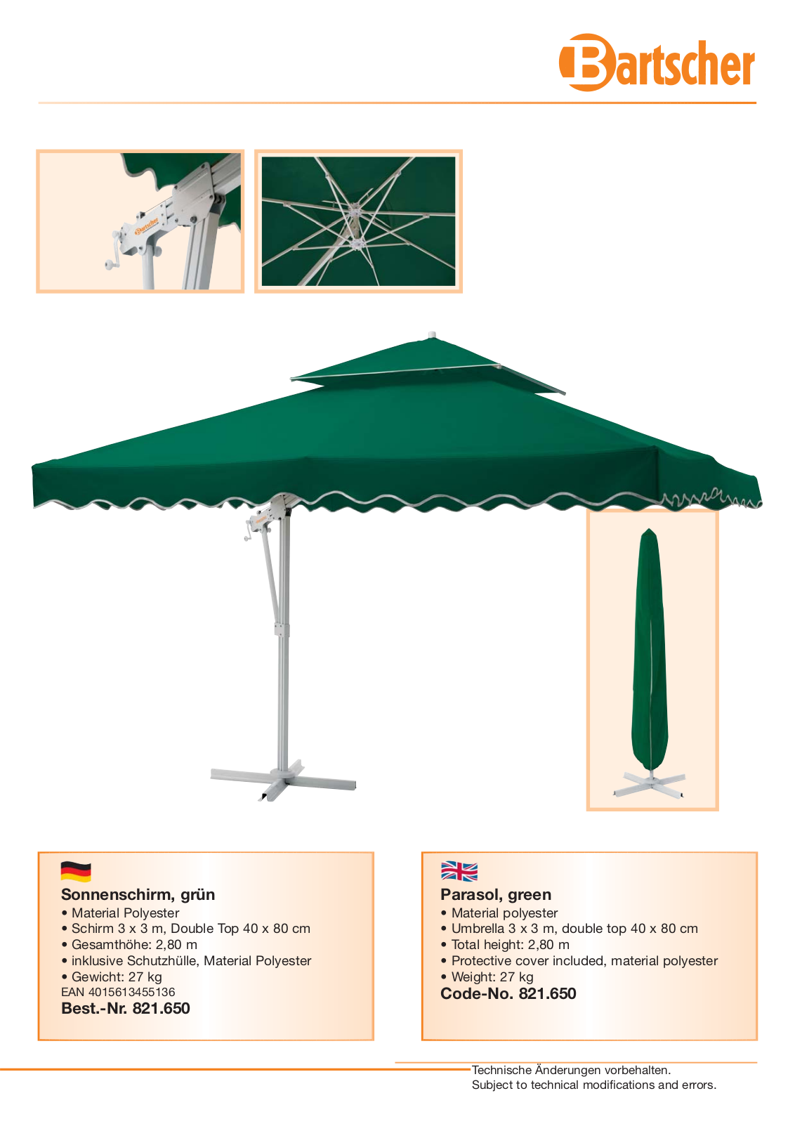 Bartscher 821650 BROCHURE