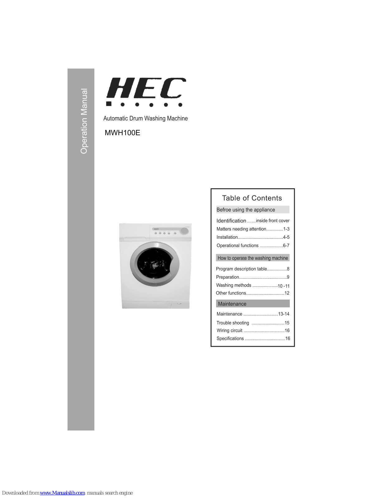 HEC MWH100E User Manual