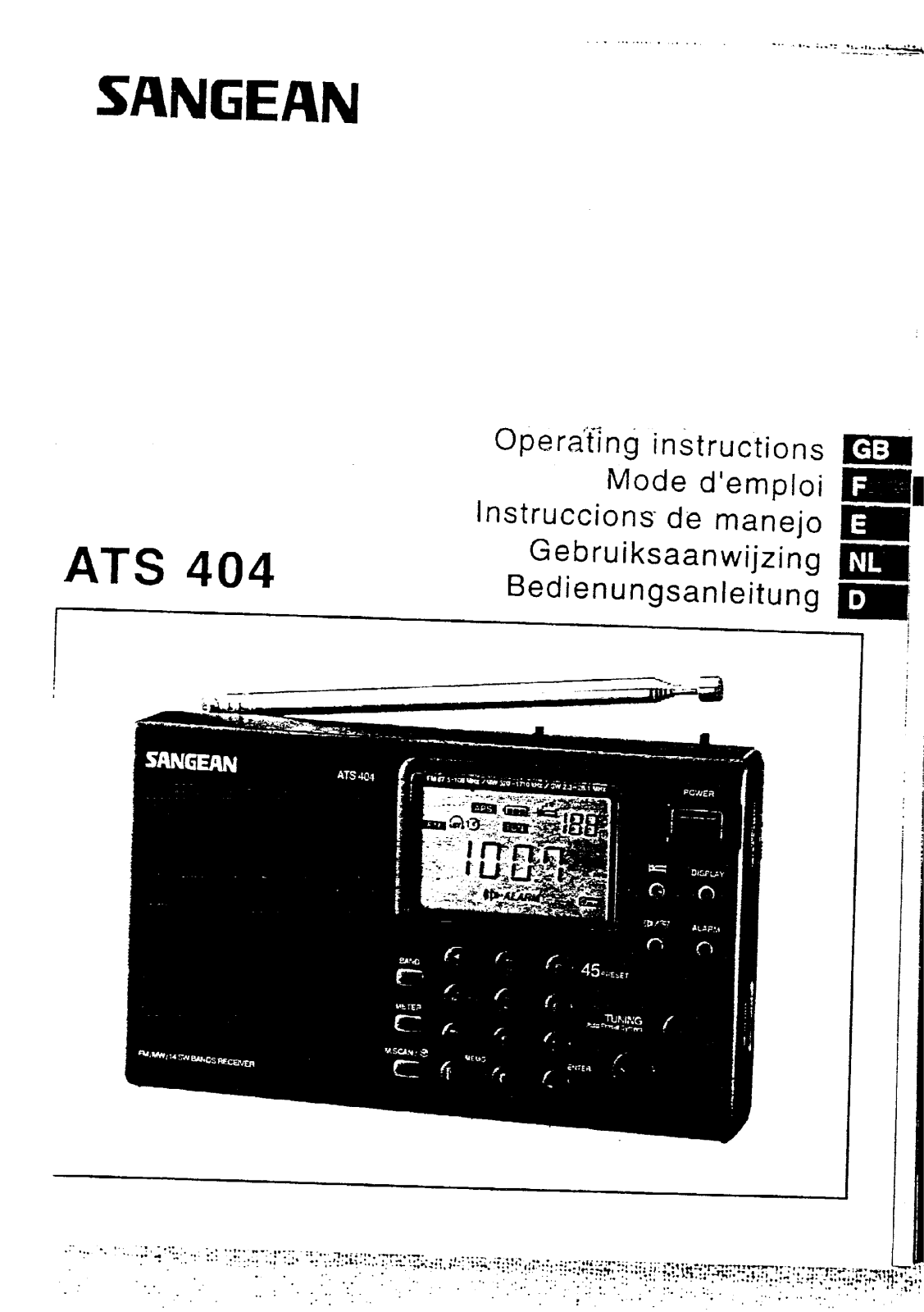 Sangean ATS 404 User guide