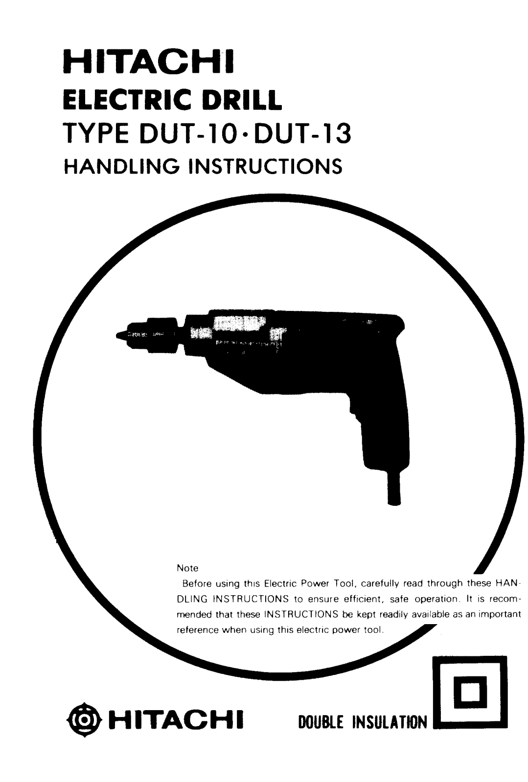 Hitachi DUT13 User Manual