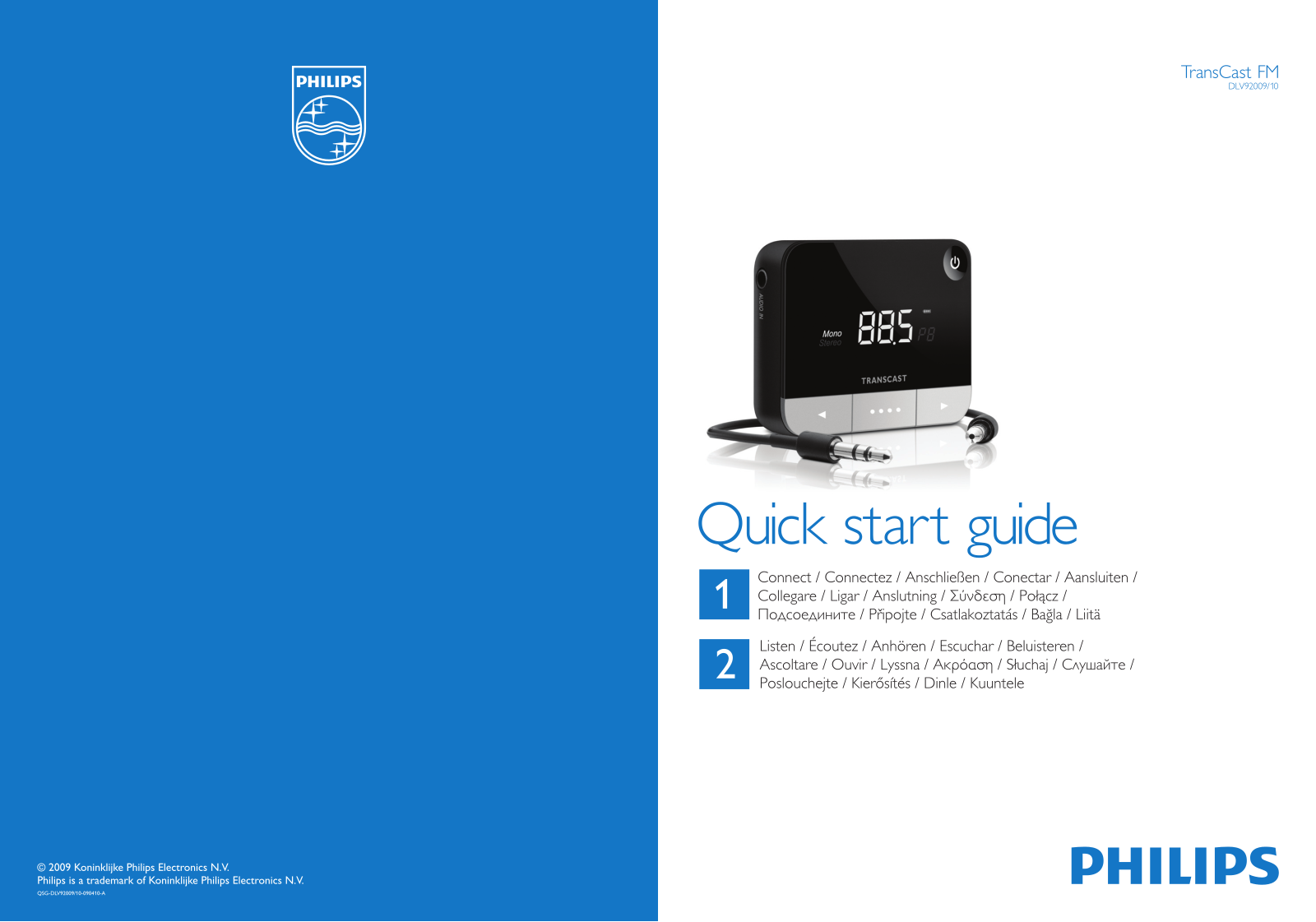 Philips DLV92009 Quick Start Manual