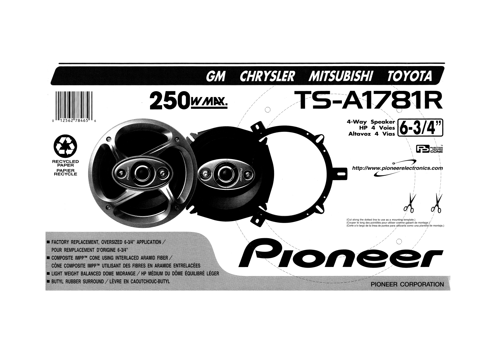 Pioneer TS-A1781R User Manual