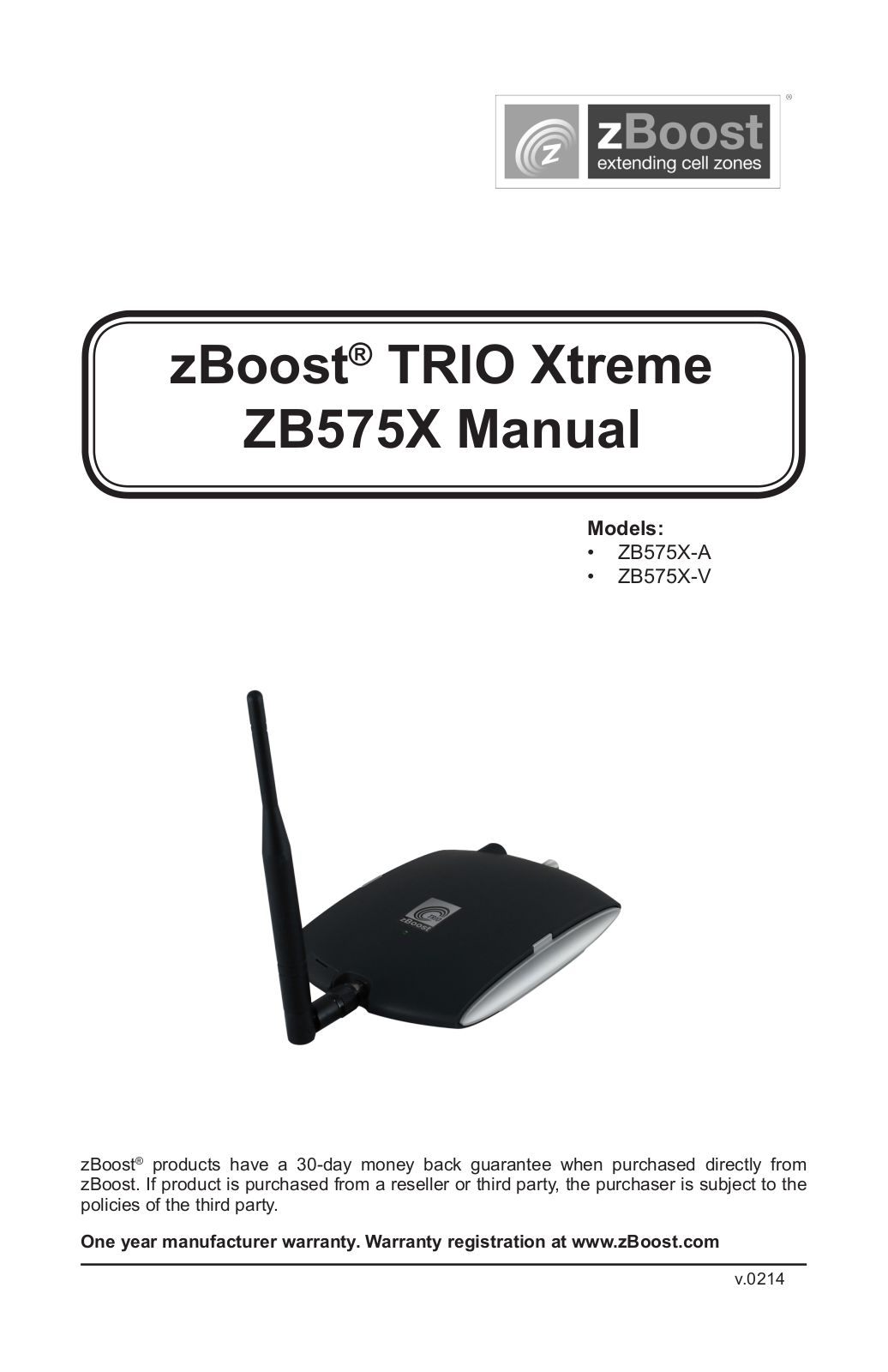 Zboost ZB575X-V, ZB575X-A User Manual