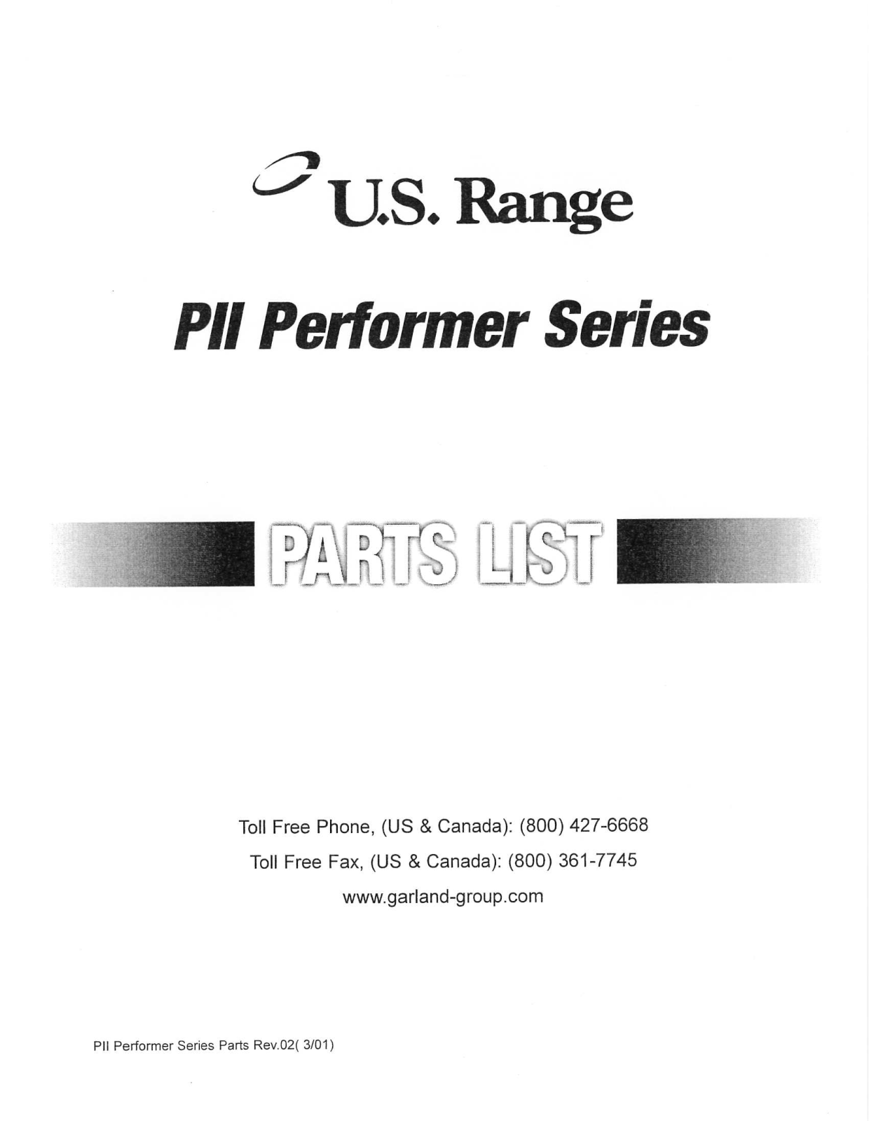 US Range P II User Manual