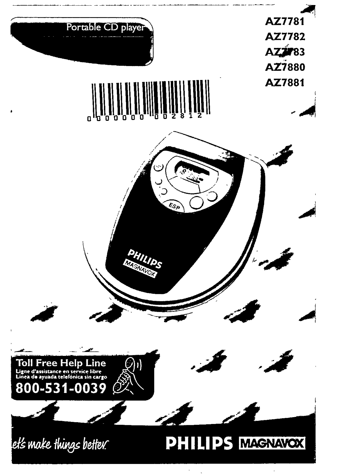 Philips AZ7881/00, AZ7783/00, AZ7782/00, AZ7782/05, AZ7781/14 User Manual