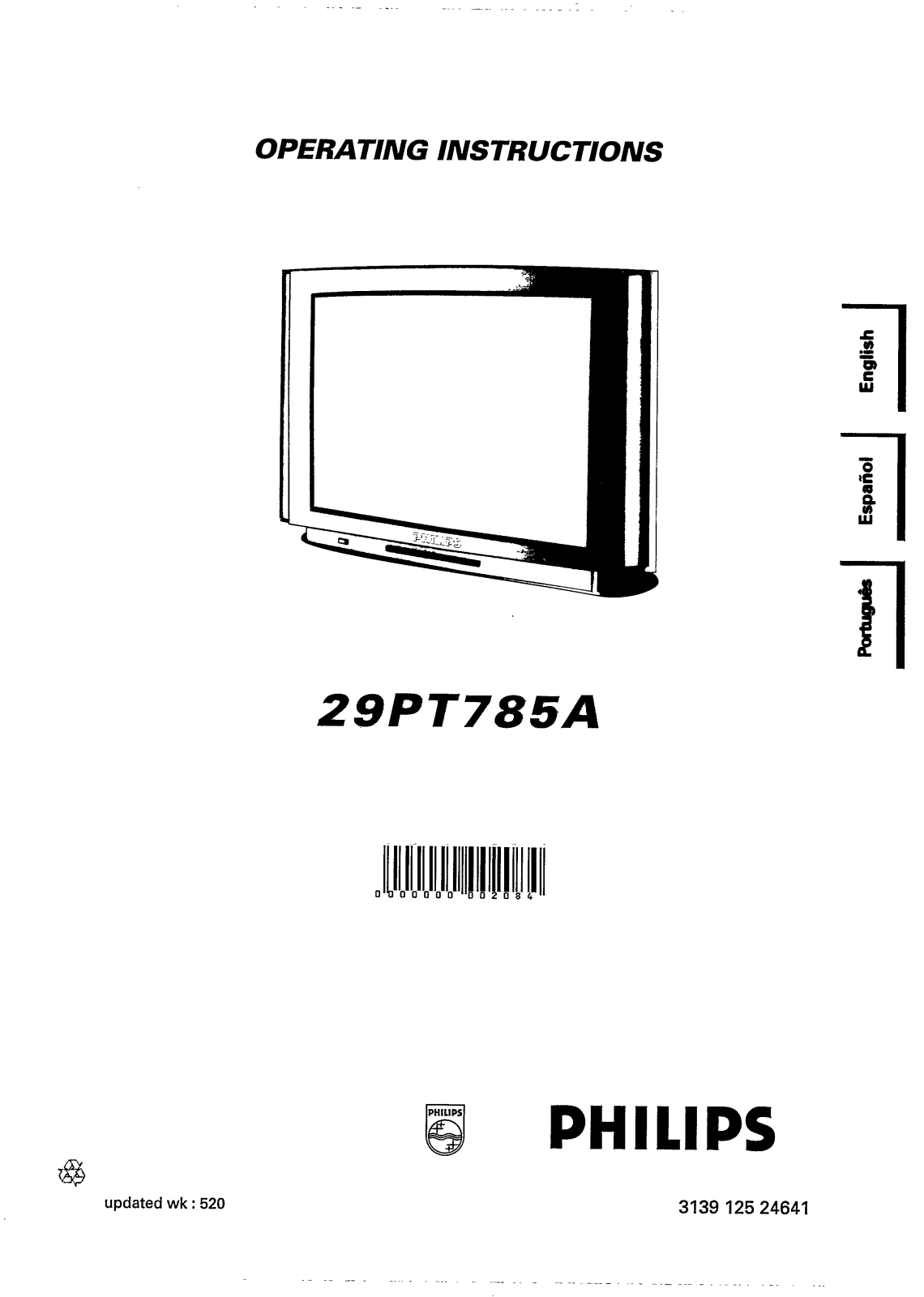 Philips 29PT785A User Manual