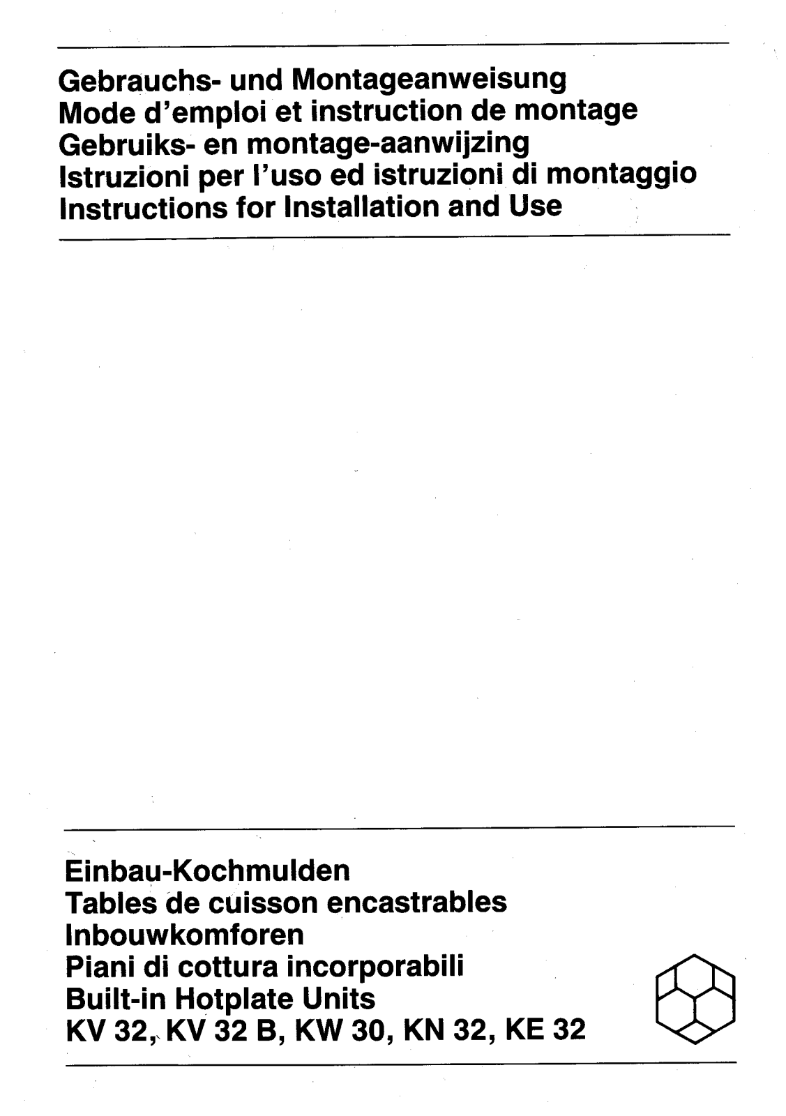 AEG-Electrolux KW30-W User Manual