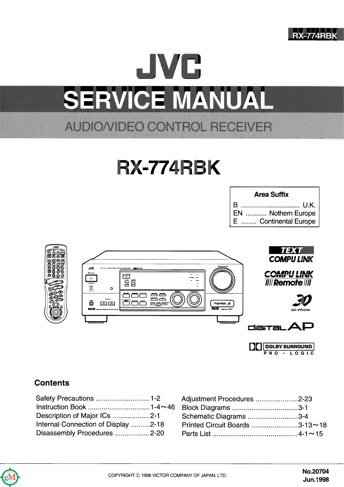 JVC RX-774-RBK Service manual