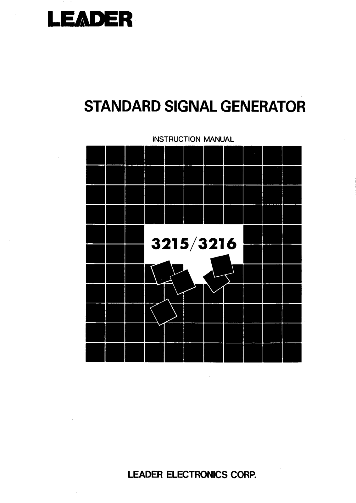 Leader 3216, 3215 User Manual