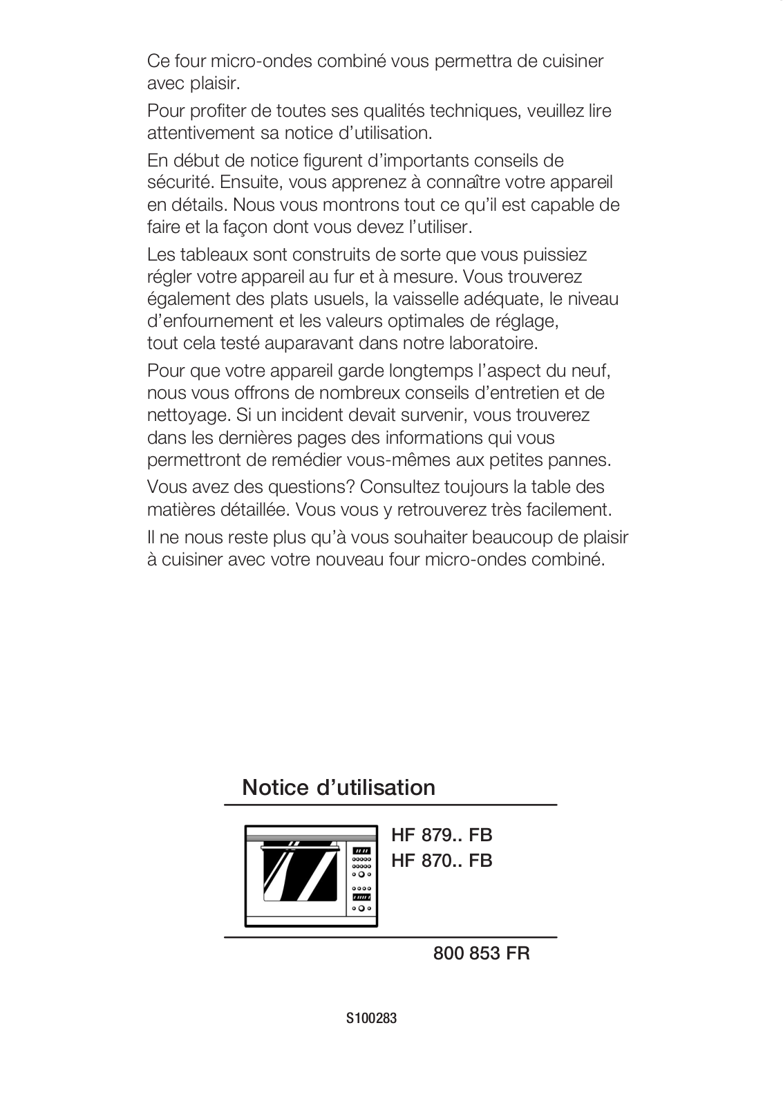 SIEMENS HF 87020 User Manual