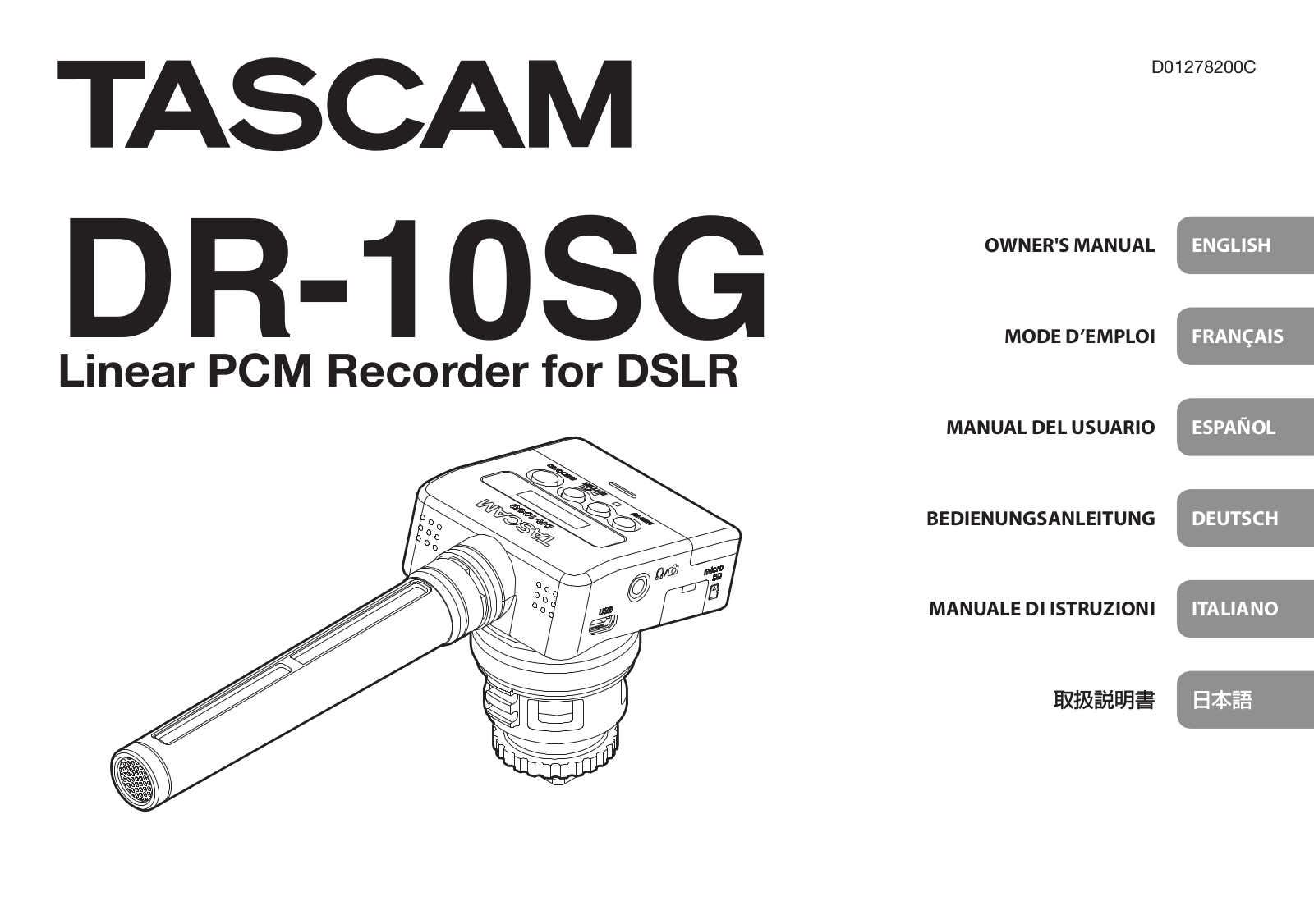 TEAC DR 10SG User Manual