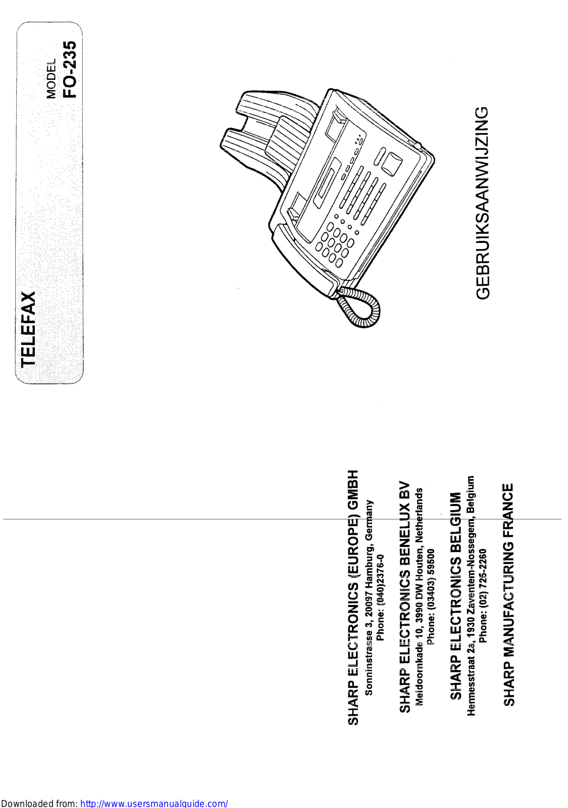 SHARP FO-235 User Manual