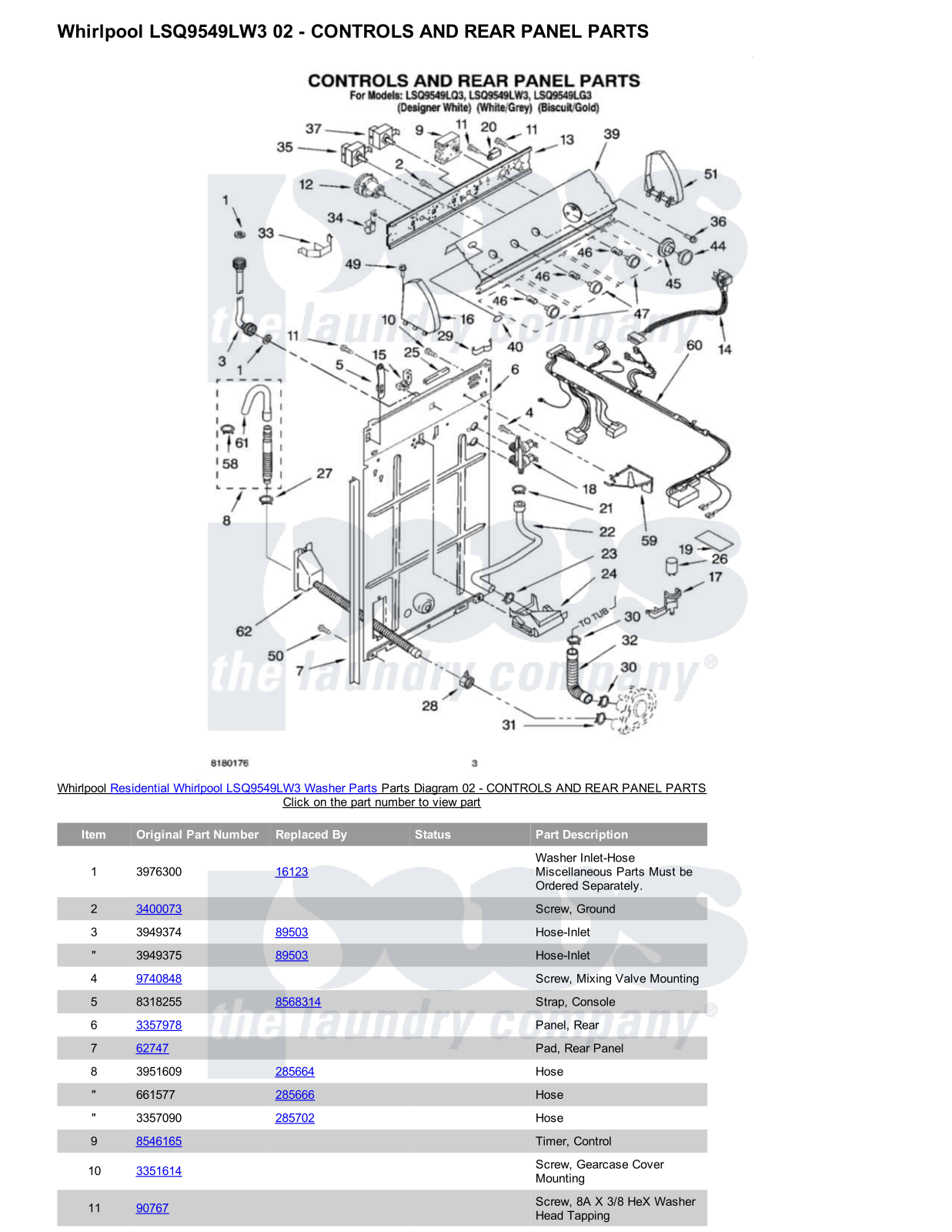 Whirlpool LSQ9549LW3 Parts Diagram