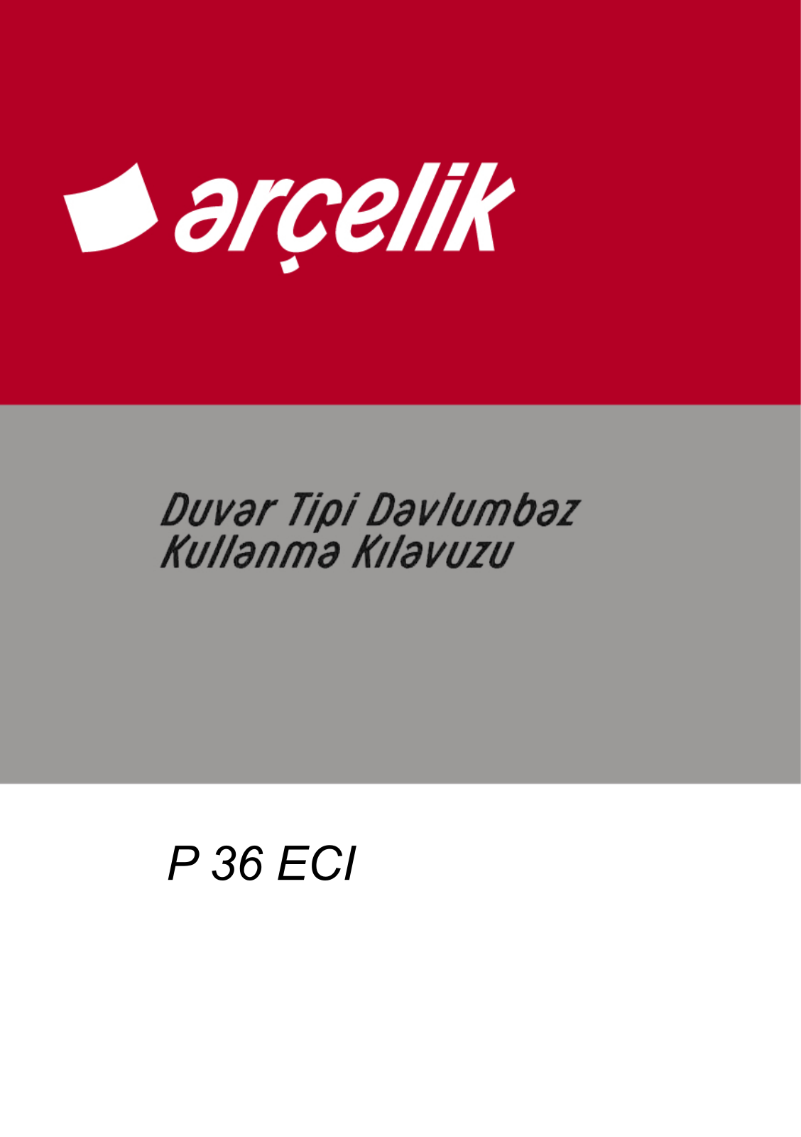 Arçelik P36ECI User manual