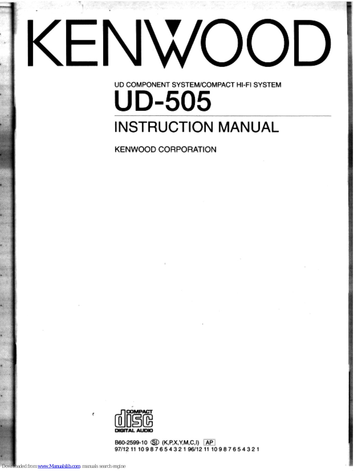 Kenwood LS-G4, LS-G5, RXD-G5 Instruction Manual