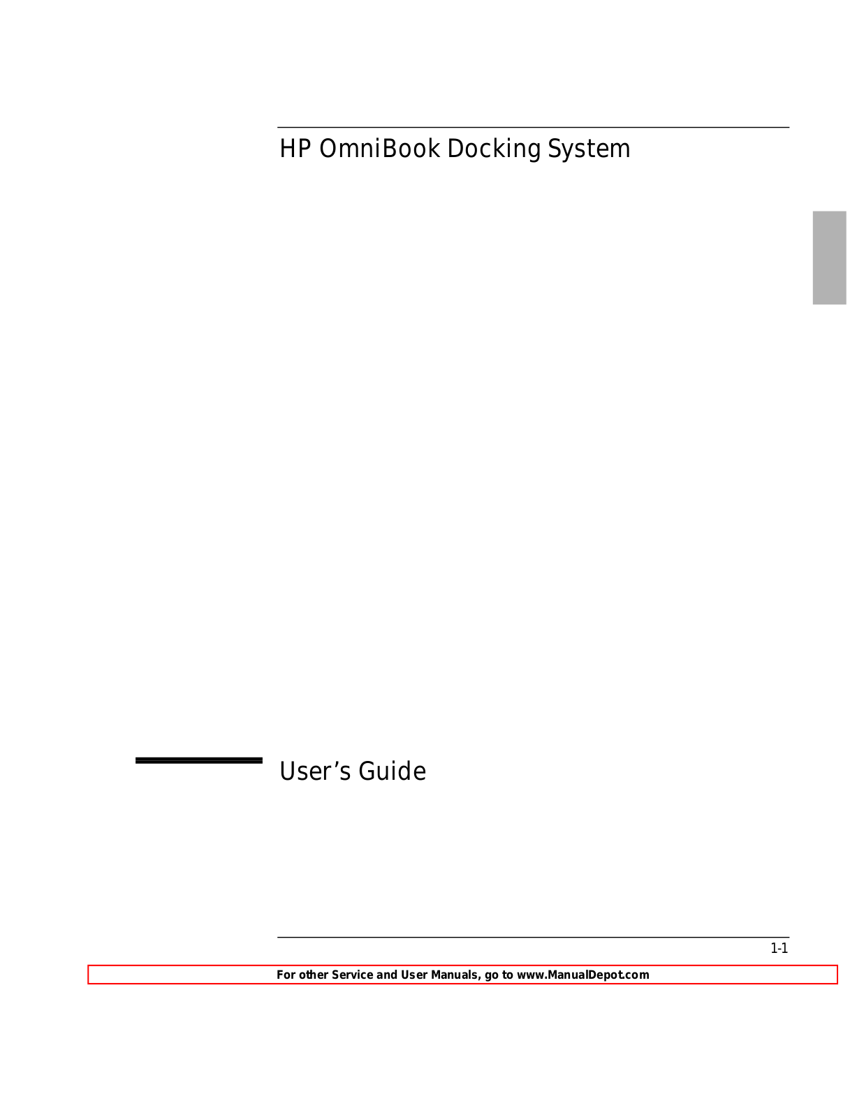 HP OB900-DS User’s Guide