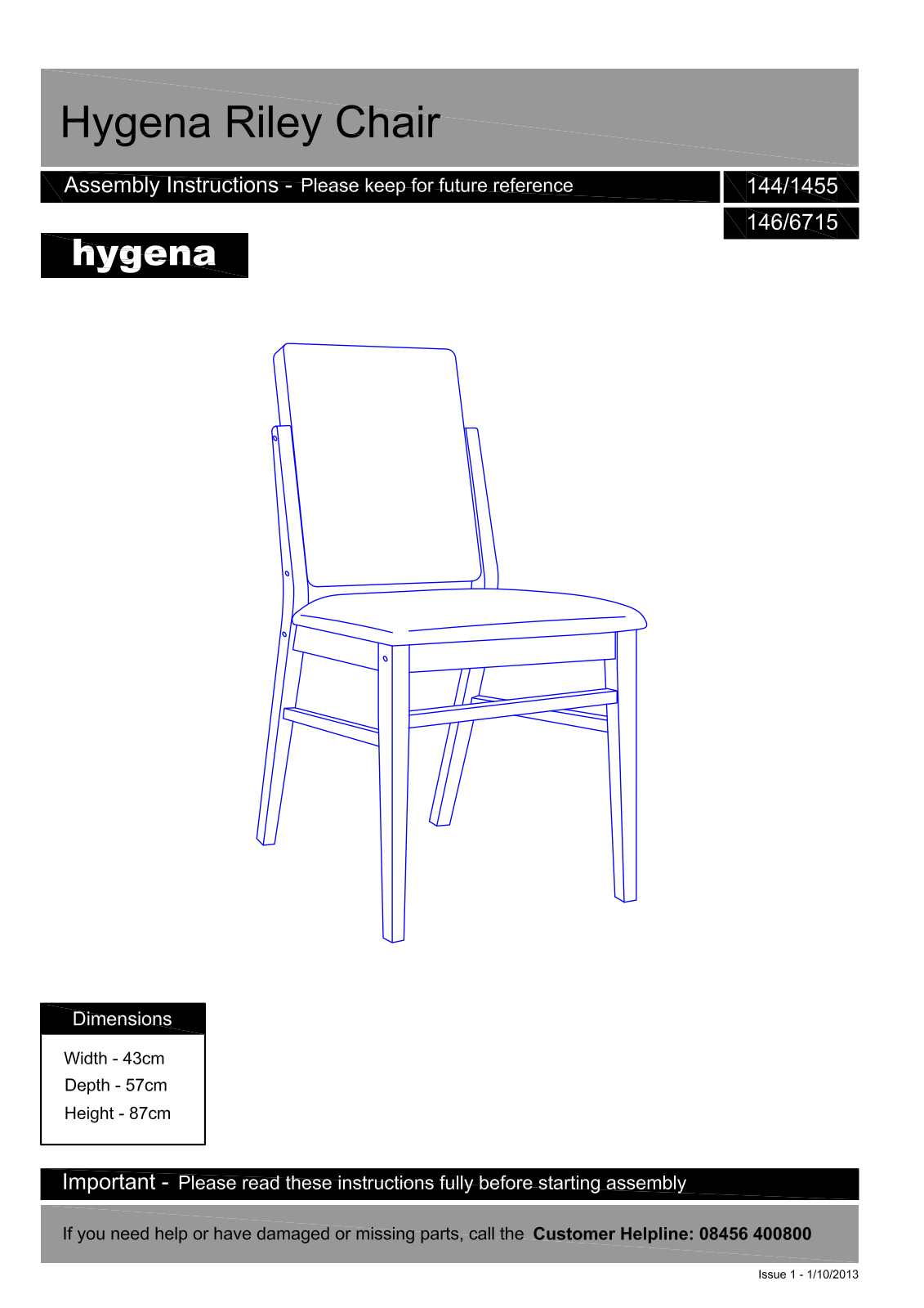 Hygena 144-1455 Instruction manual