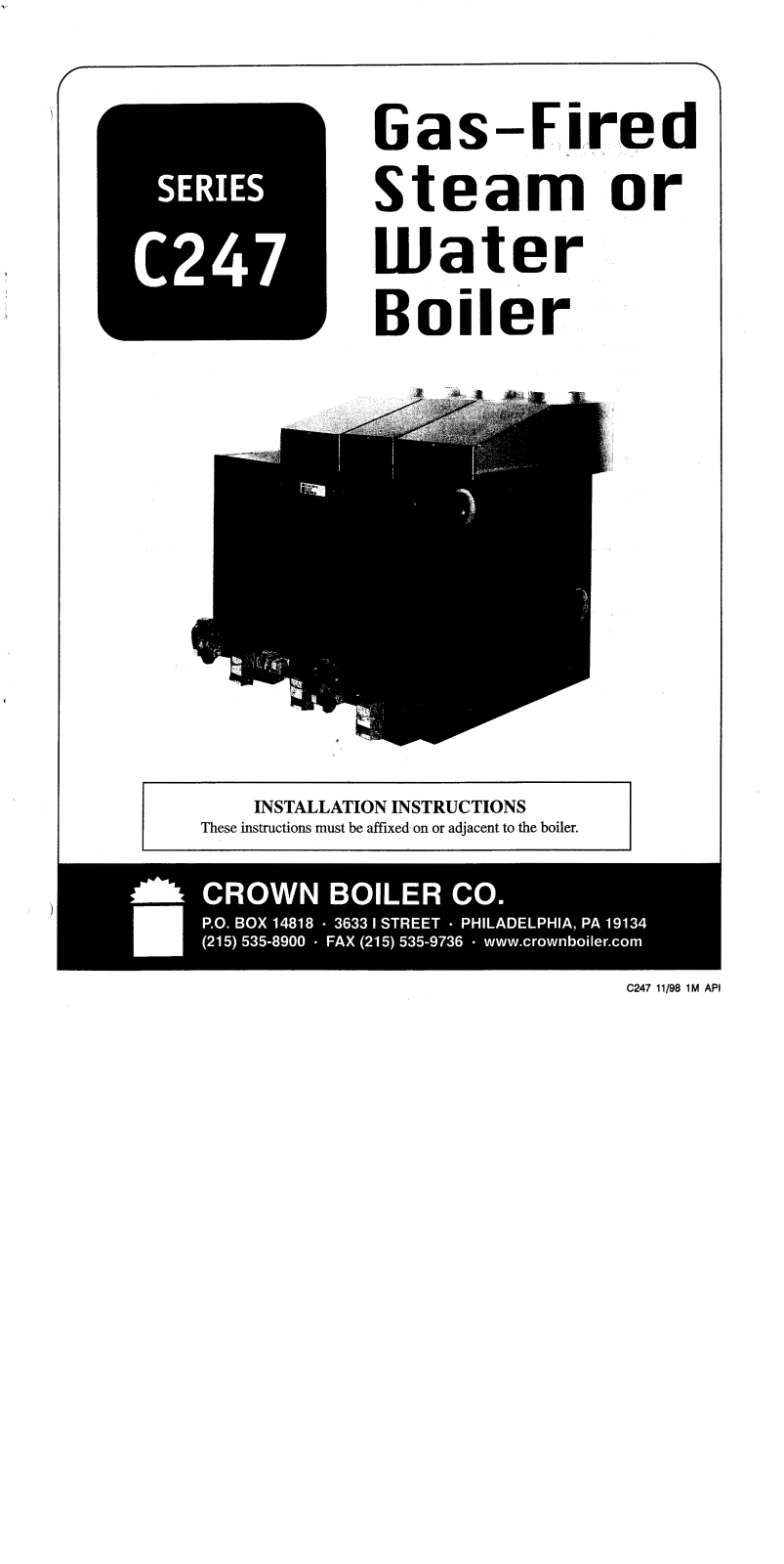 Crown Boiler C247 User Manual