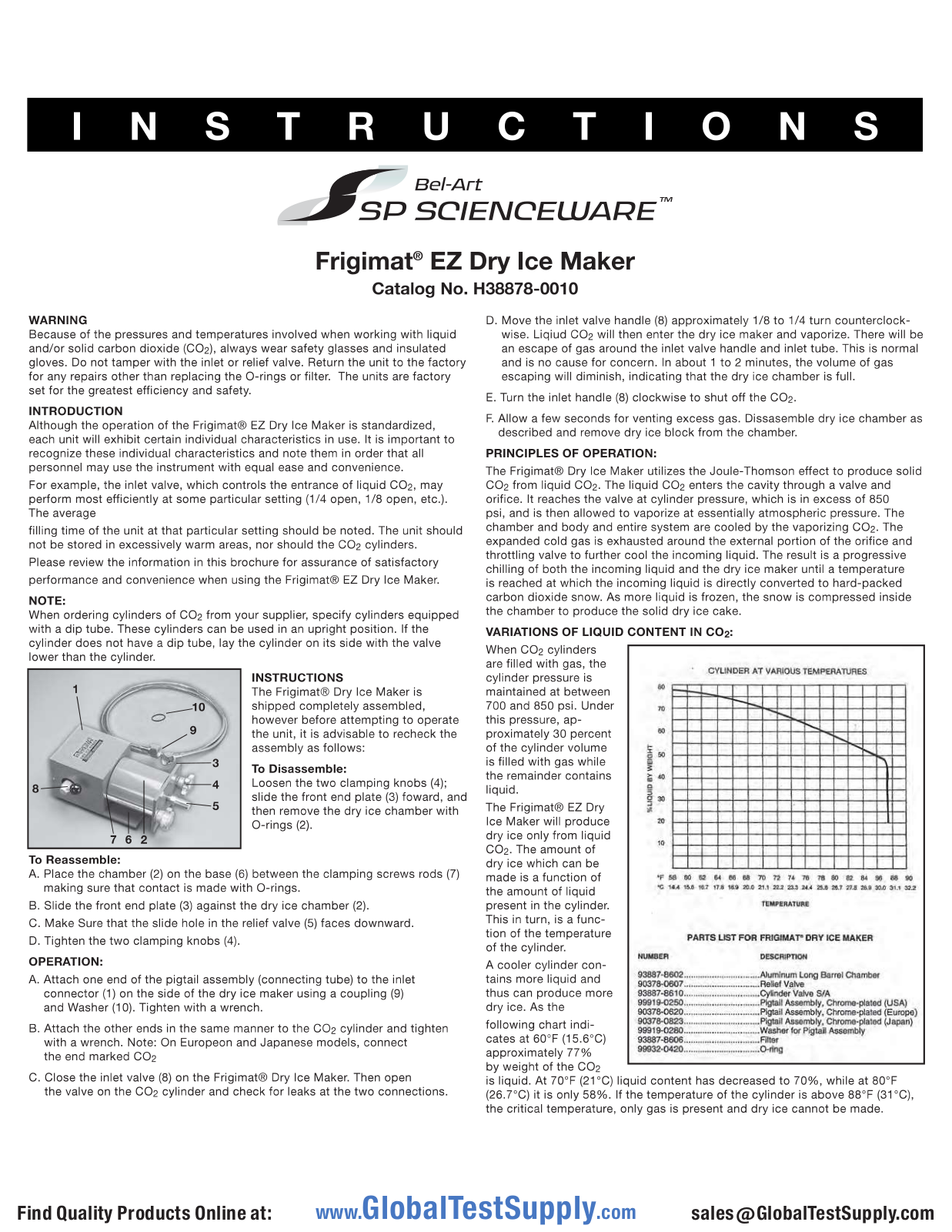 Bel-Art Scienceware 38878-0012, 38878-0010, 38878-0013 User manual - ManualMachine.com