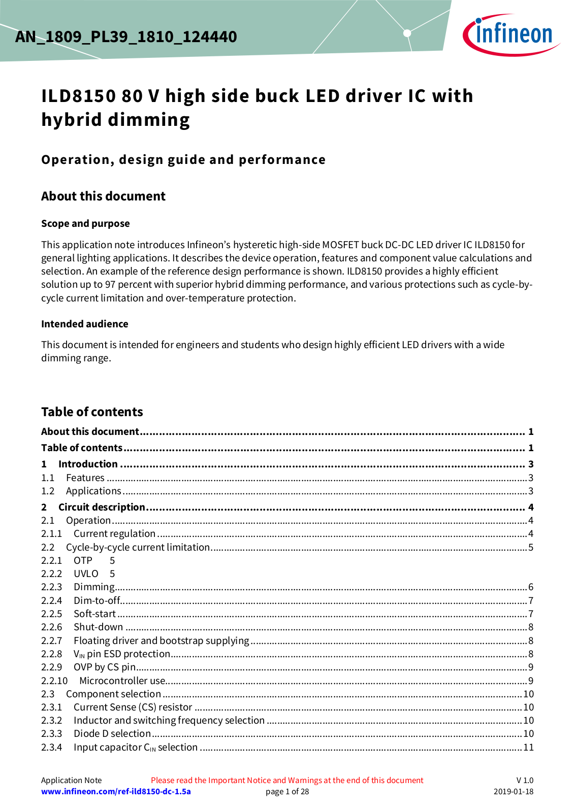 Infineon ILD8150 Operation, Design Manual And Performance