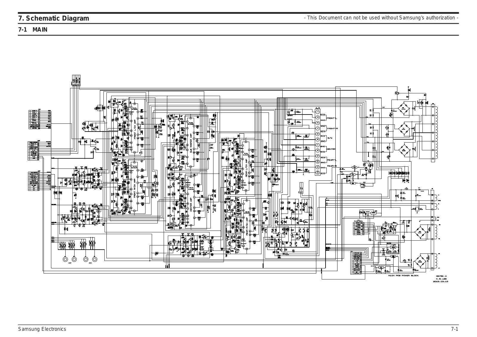 SAMSUNG HT-DB750 Schematic Diagram