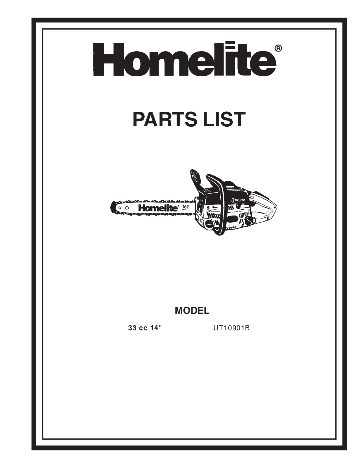 Homelite UT10901B User Manual