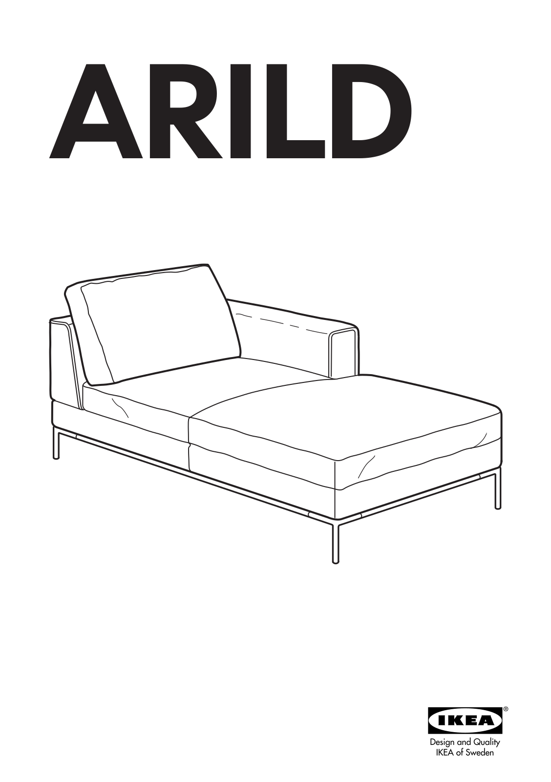 IKEA ARILD LEFT CHAISE Assembly Instruction