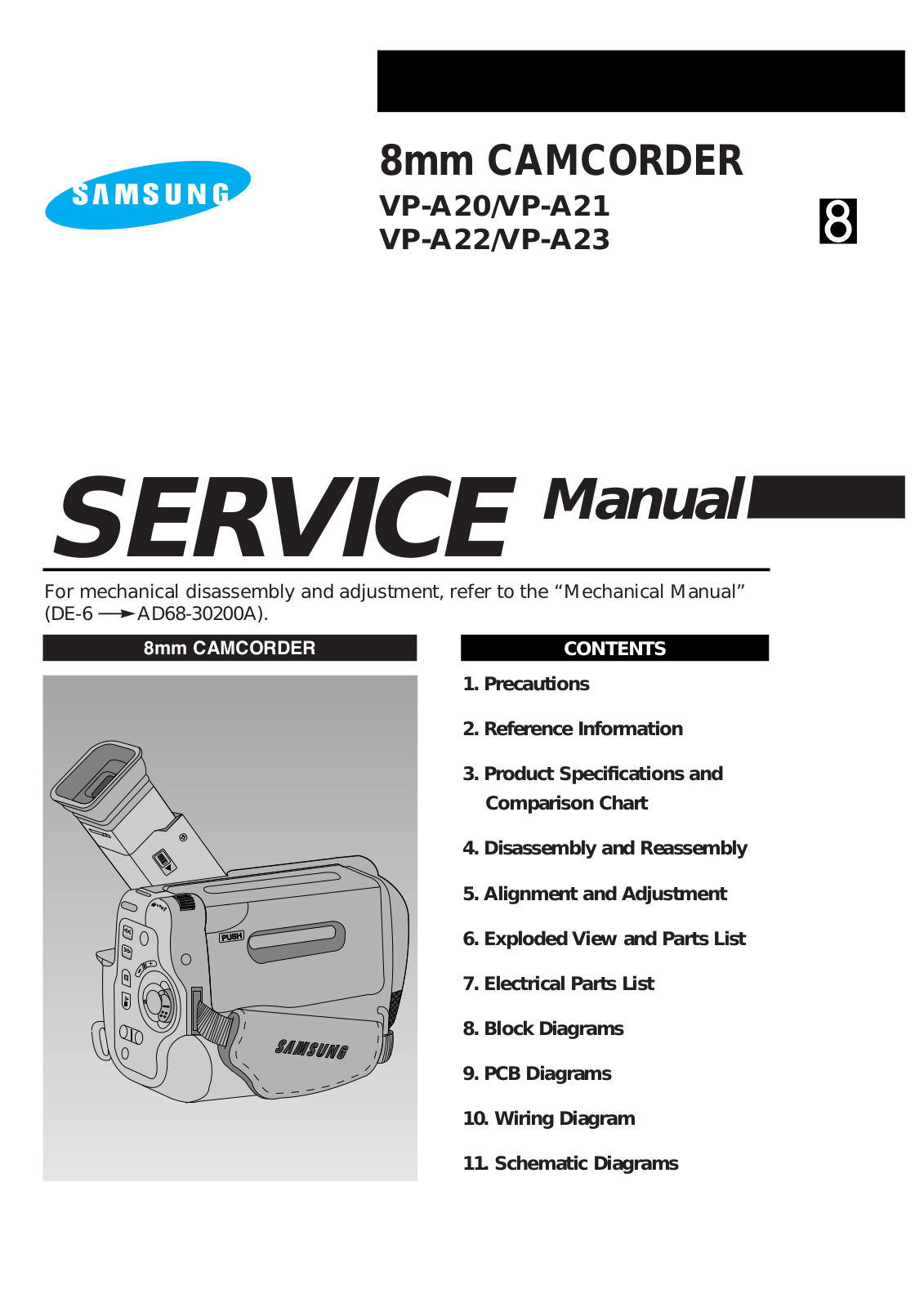 SAMSUNG VP-A20-23 Service Manual