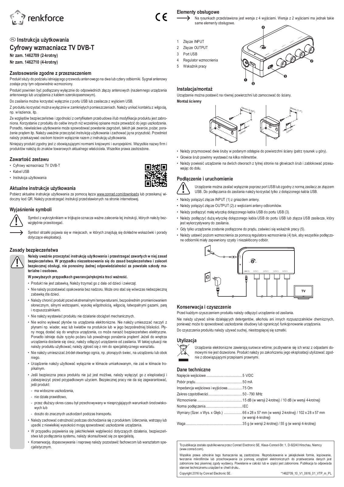 Renkforce 146 27 09, 146 27 10 Operating Instructions