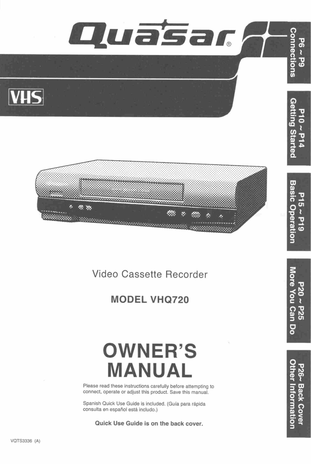 Panasonic VHQ-720 User Manual