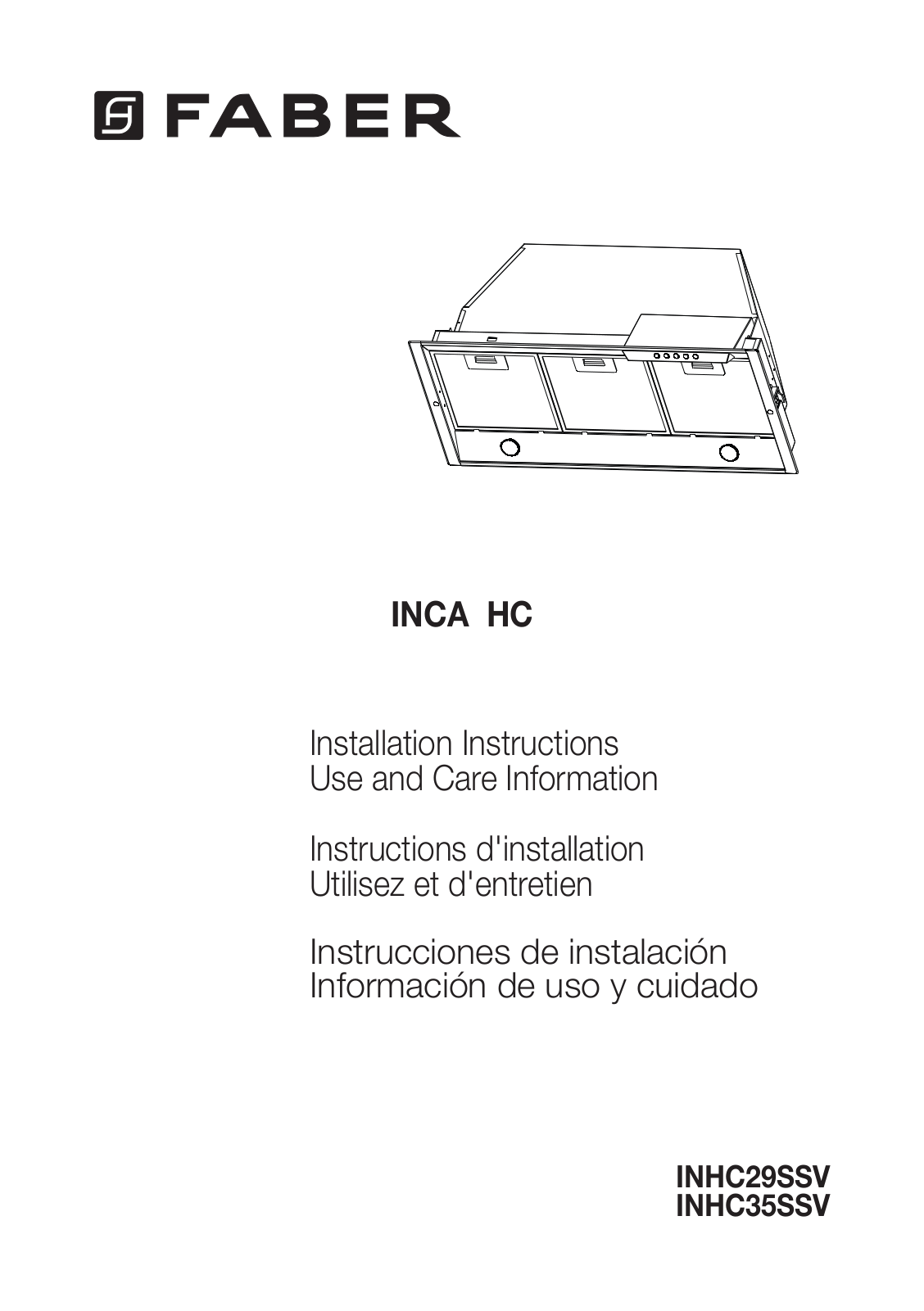 Faber INHC29SSV Installation Manual