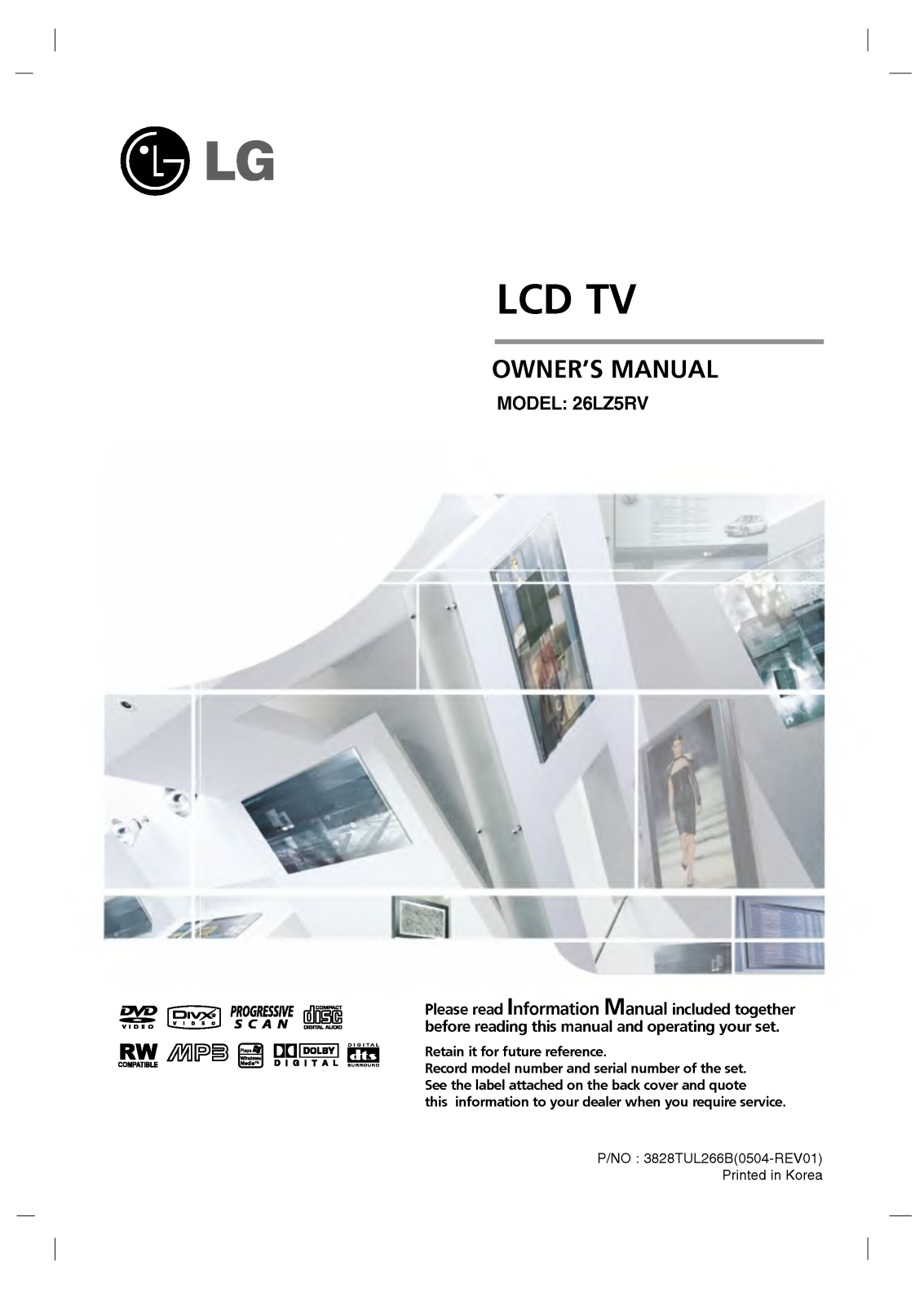 LG 26LZ5RV User Manual