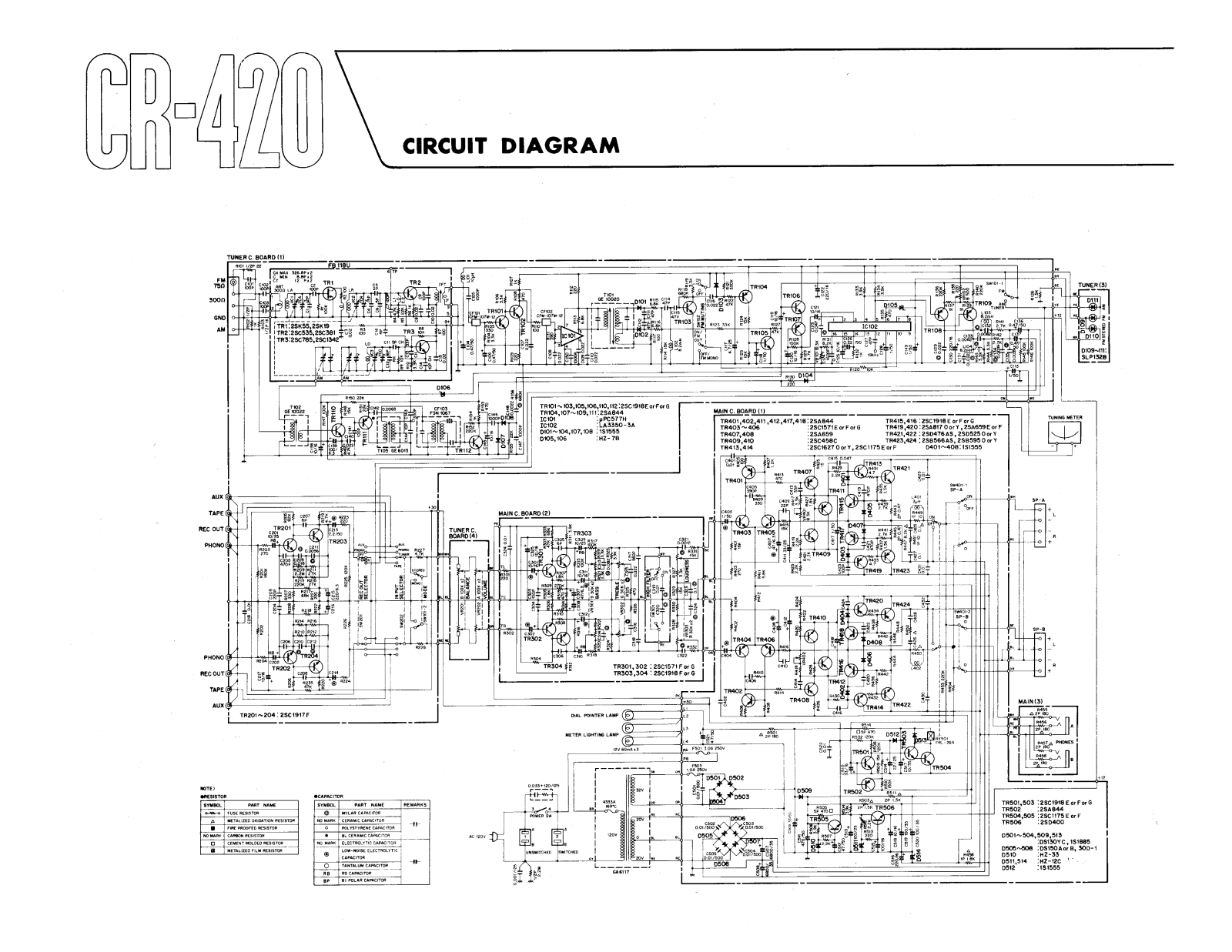 Yamaha CR-420 Schematic